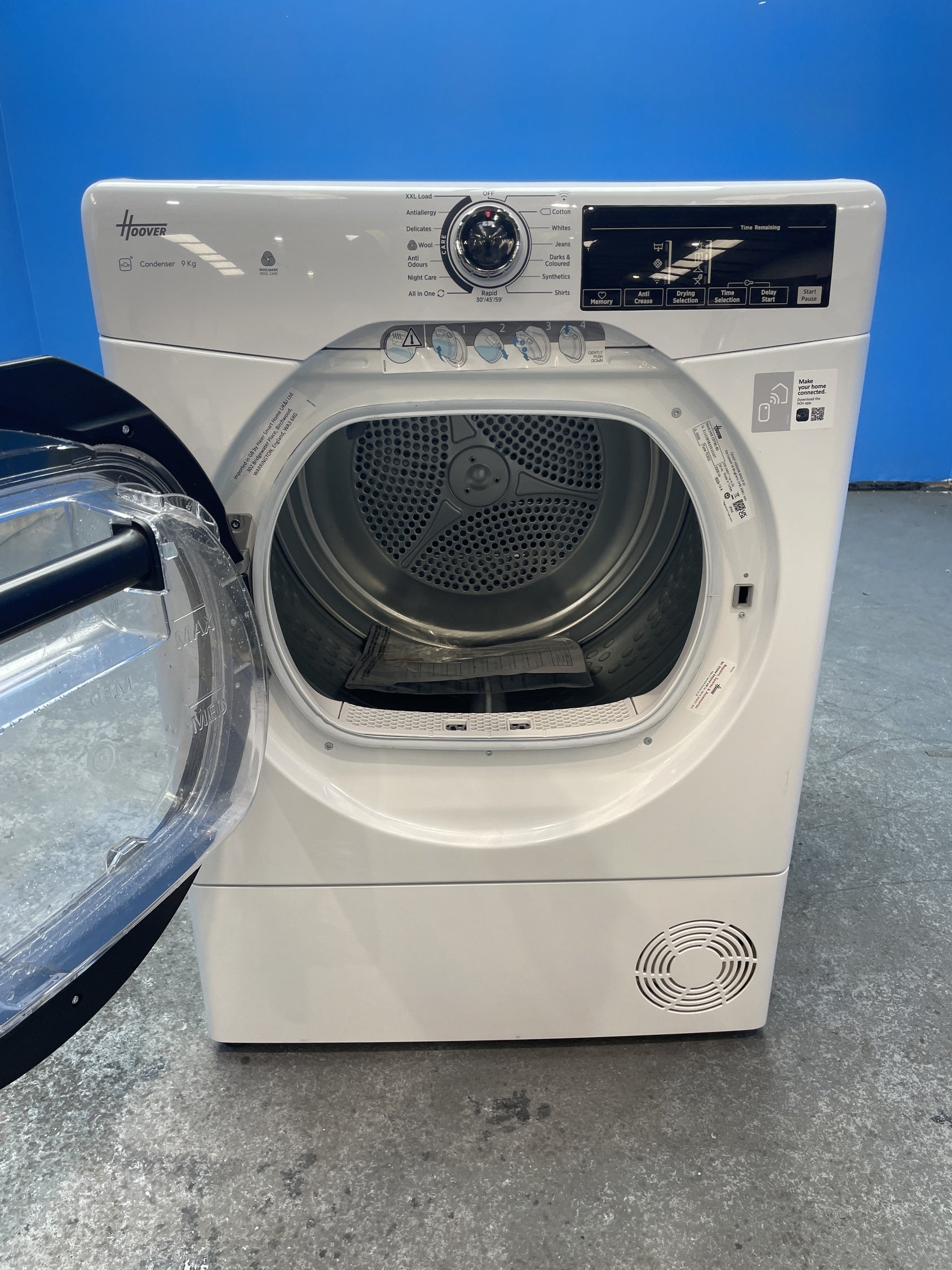 #GRC-153-536 - Hoover H-DRY 350 HREC9TBE-80 9kg Condenser Tumble Dryer