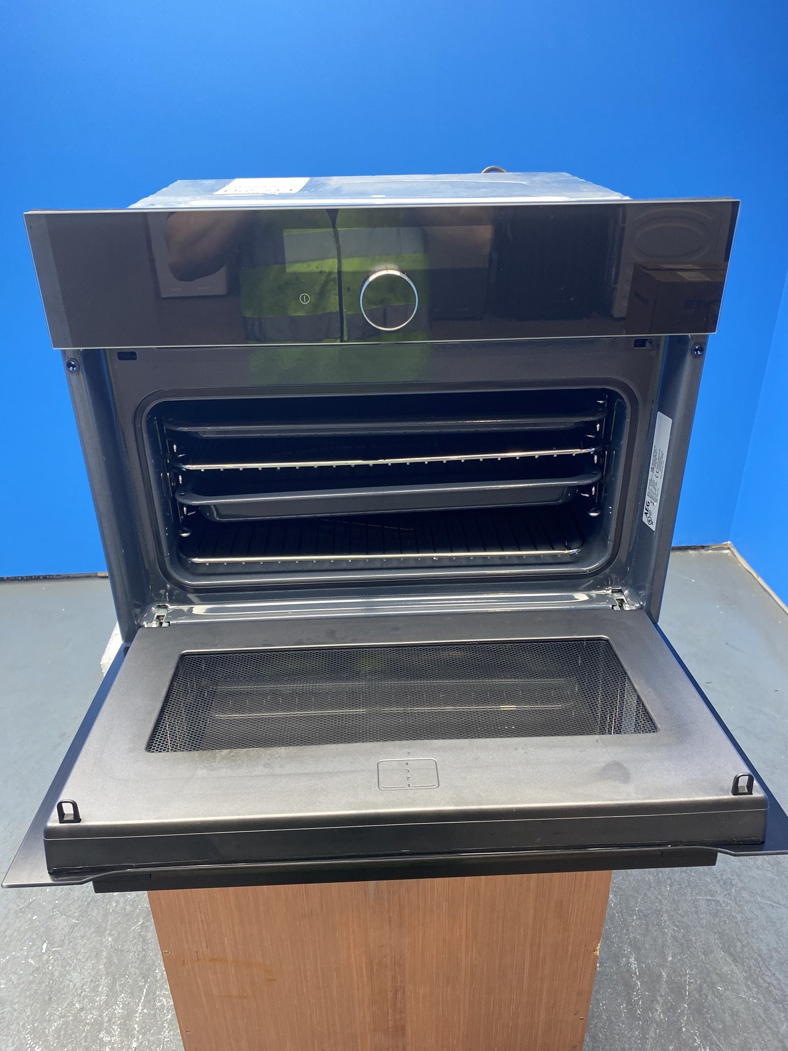 AEG KMK968000B Built-In CombiQuick Microwave Oven