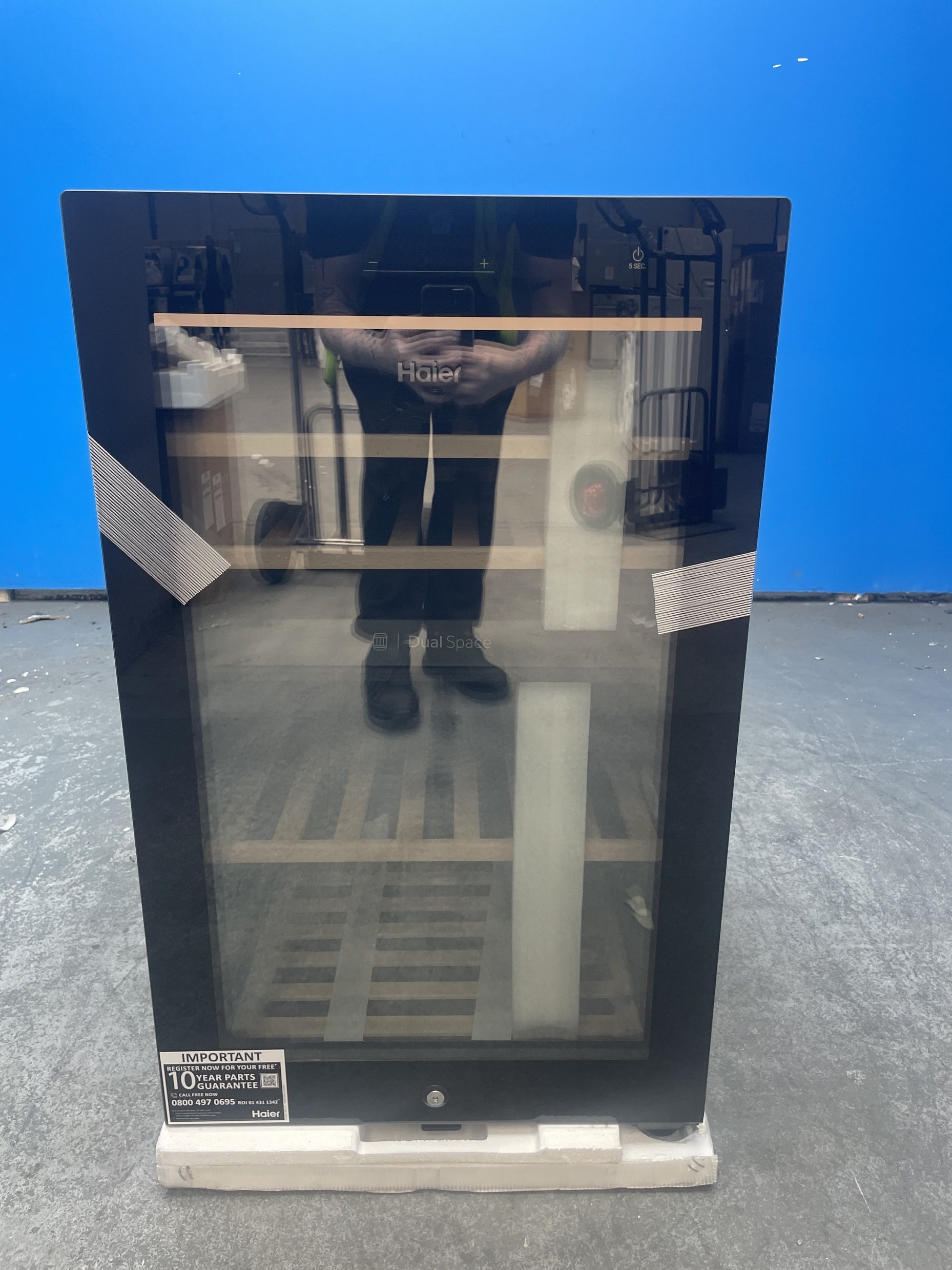 #GRC-160-327 - Haier Series 7 HWS42GDAU1 42 Bottle Dual Zone Wine Cooler