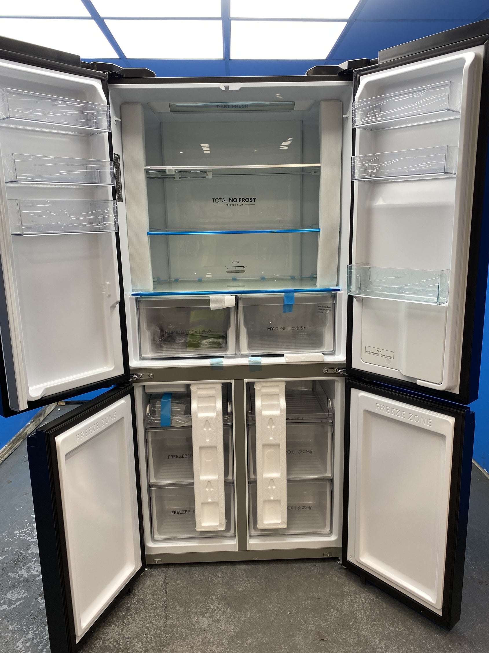 #GRC-156-555 - Haier HCR5919EHMB 528 Litre American Style Fridge Freezer