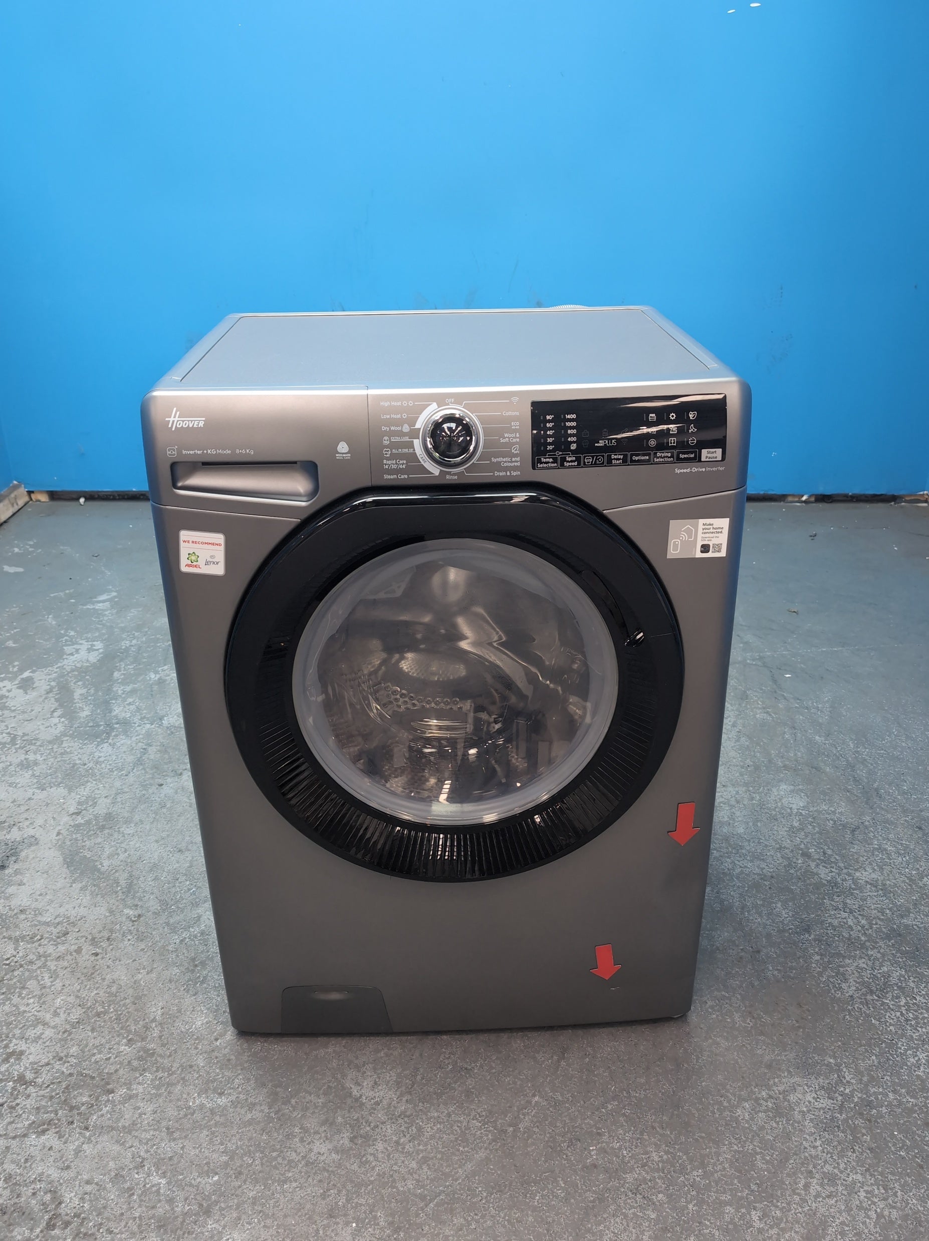 #GRC-164-349 - Hoover H-WASH & DRY 350 Washer Dryer – 8kg Wash, 6kg Dry, 1400rpm, WiFi Connected