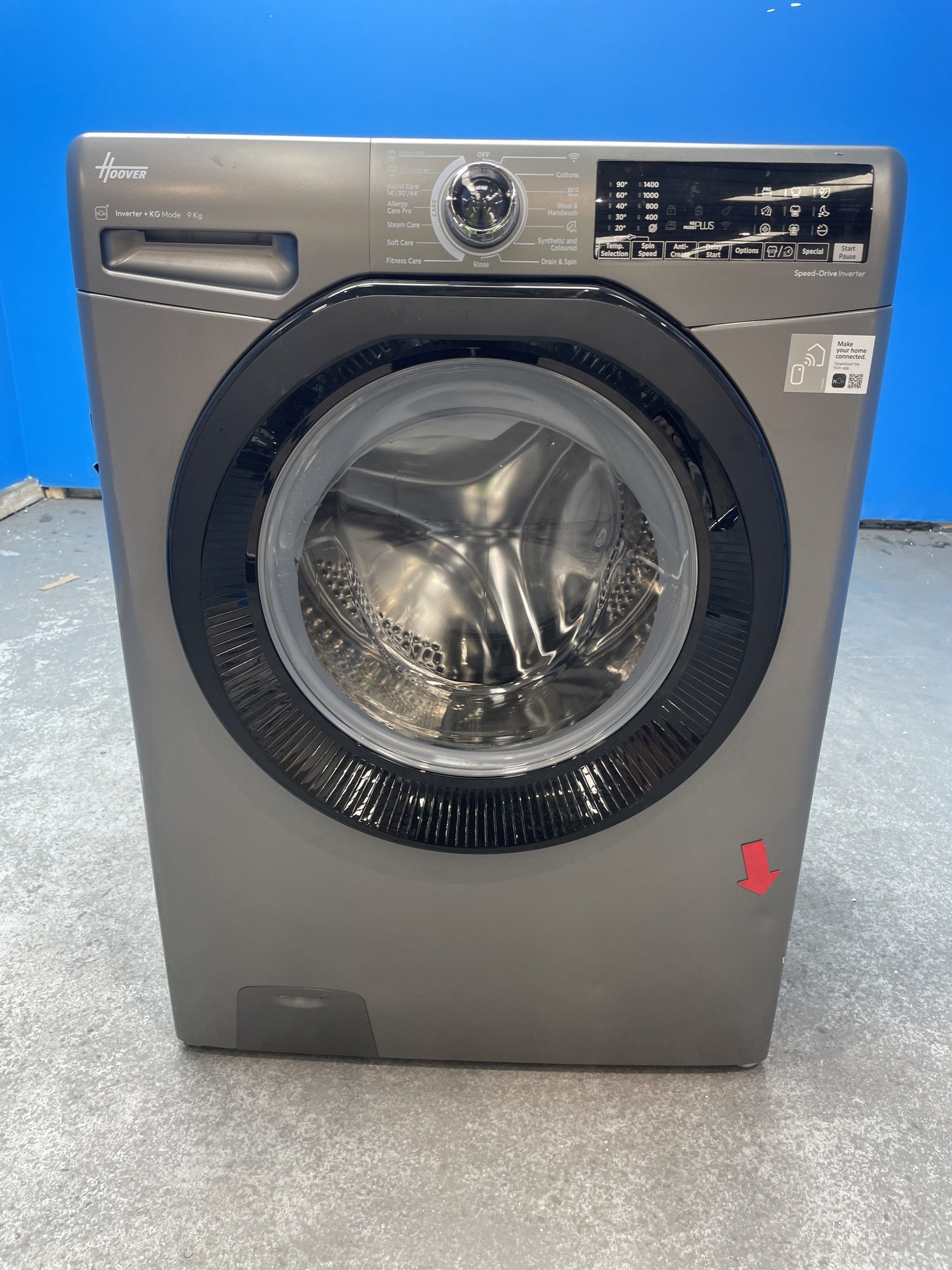 #GRC-158-349 - Hoover H3WPS496TAMBR680 9kg 1400 Spin Washing Machine