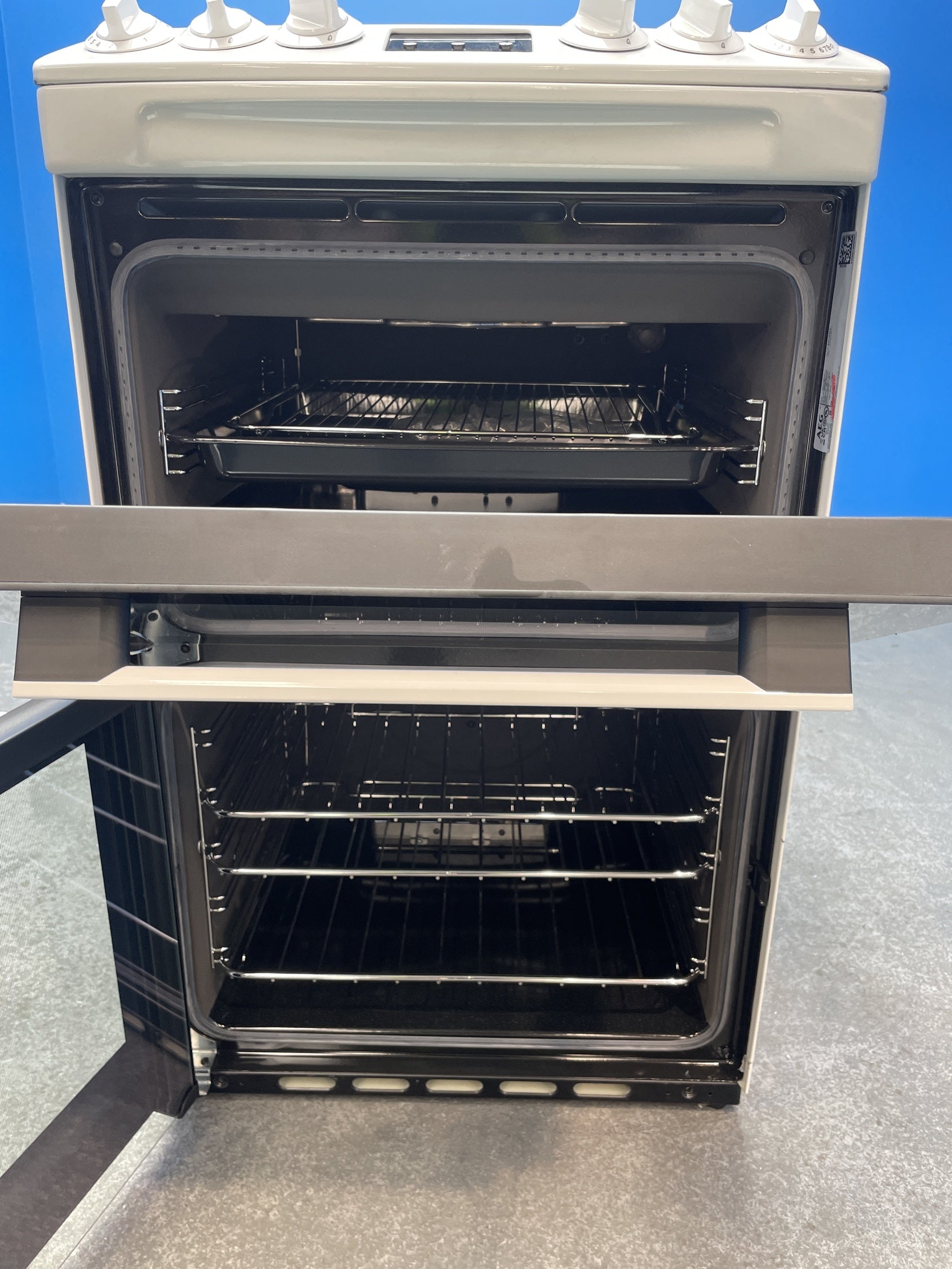 #GRC-158-229 - AEG CGX1130ACW 55cm Double Oven Gas Cooker with 4-Burner Hob