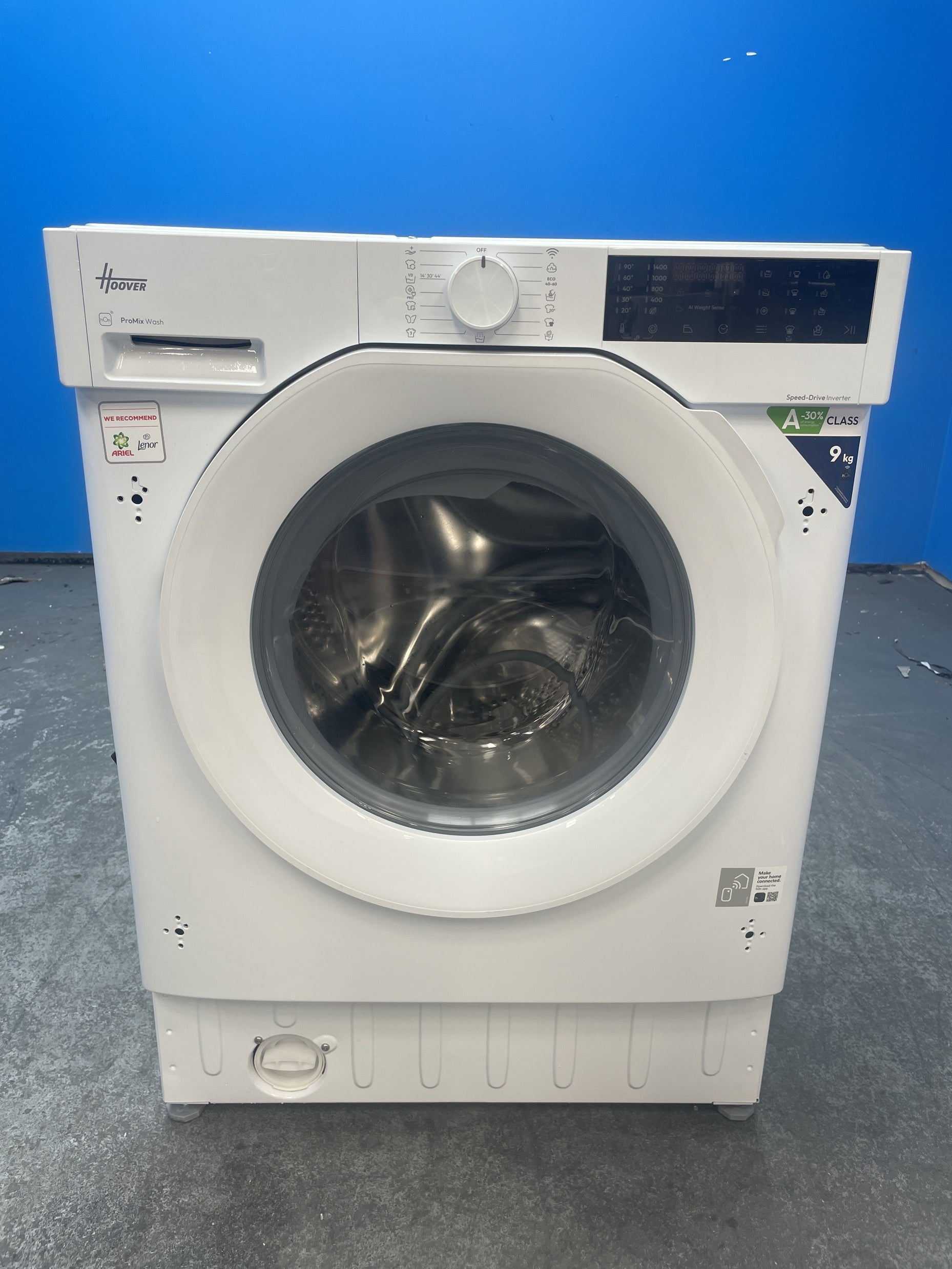 #GRC-159-301 - Hoover H-WASH 400 BH4S49M6D9J-80 9kg 1400rpm Integrated Washing Machine