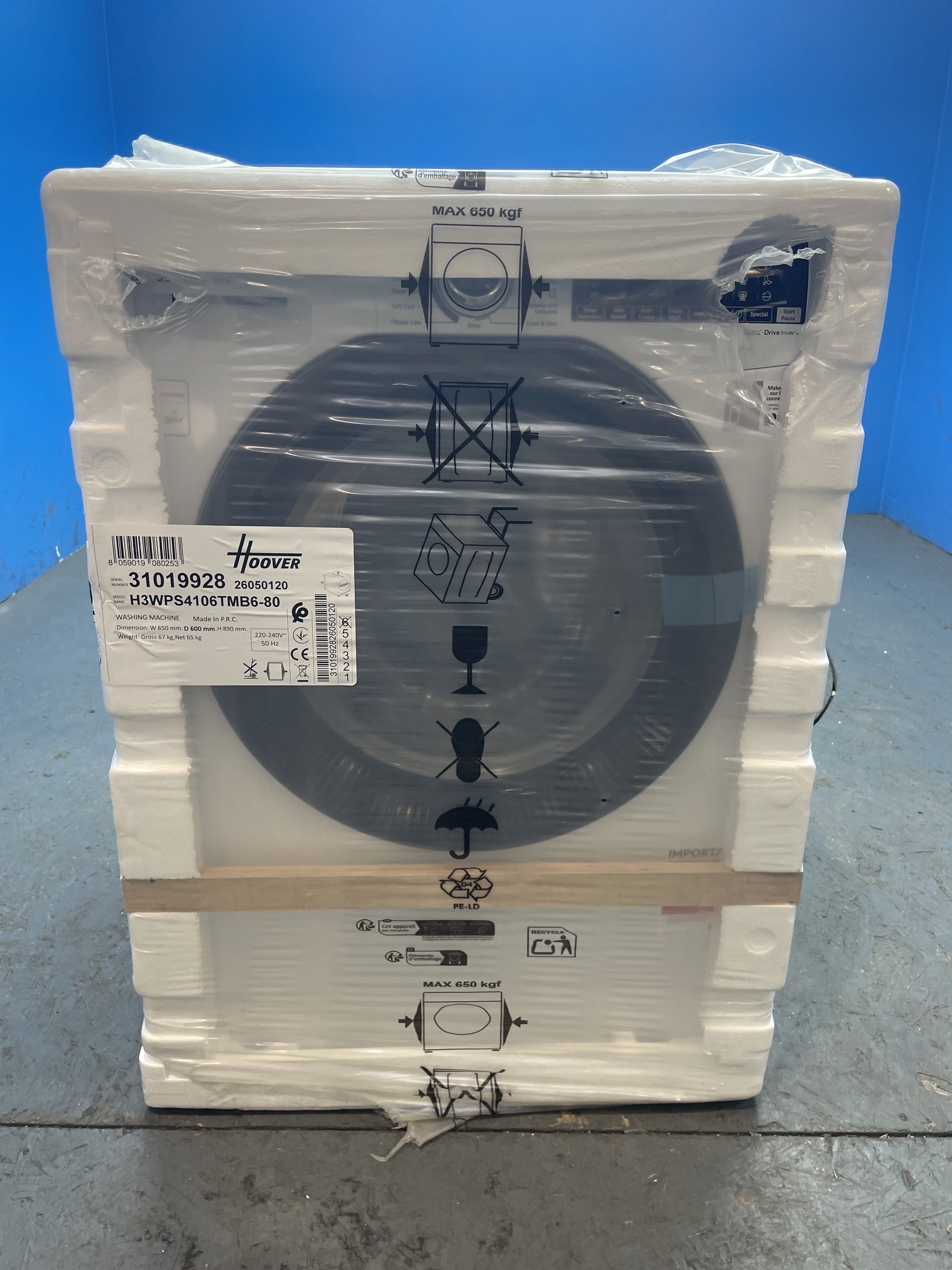 #GRC-156-062 - Hoover H3WPS4106TMB6 10kg 1400 Spin Washing Machine