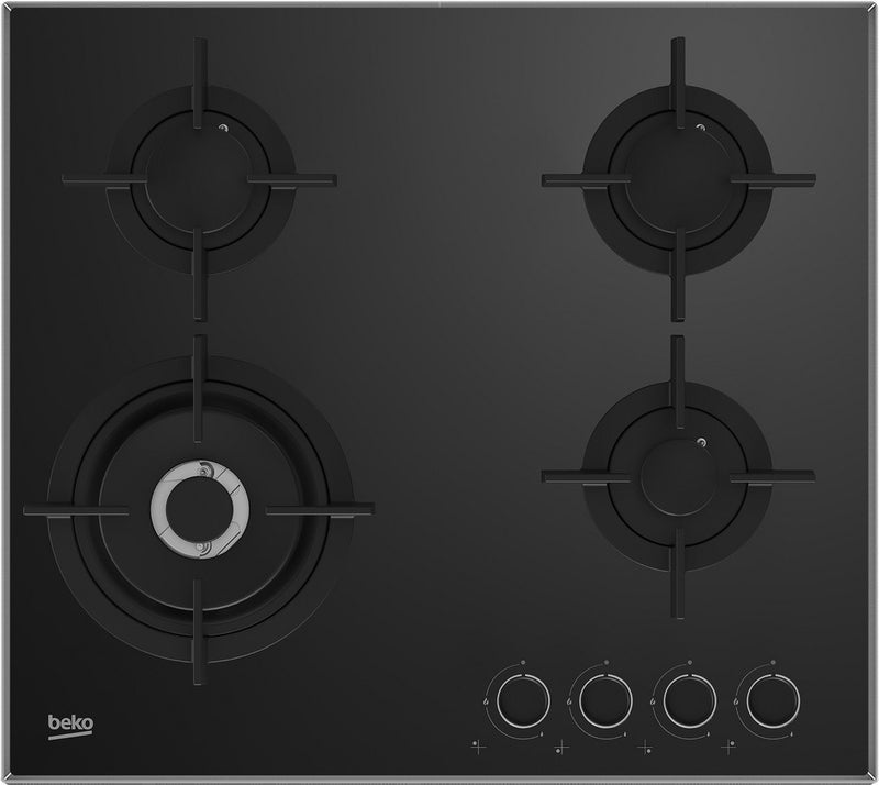 Beko HCLW64222S 4 Zone Glass Finish Gas Hob