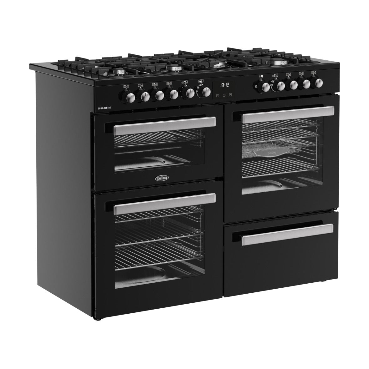 Belling Cookcentre 110DF Dual Fuel Range Cooker – 199L Capacity, 7 Burner Gas Hob, AirFry Mode – Renew 2 U