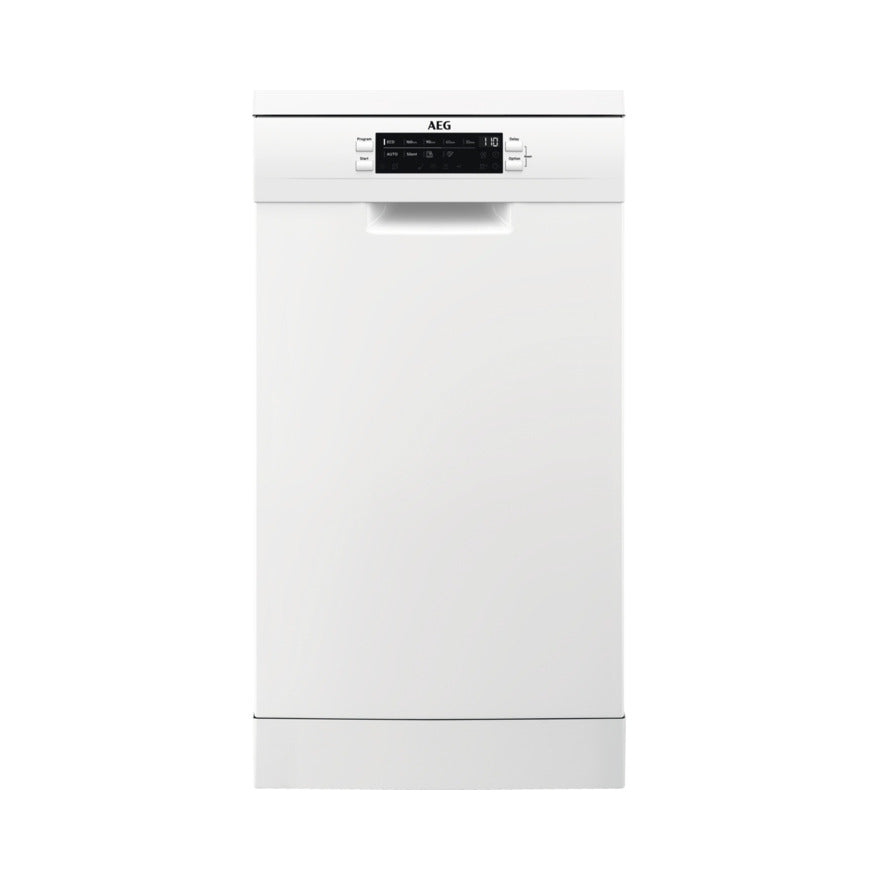 AEG 6000 Slimline Dishwasher – 9 Place, SatelliteClean, AirDry, White – Renew 2 U