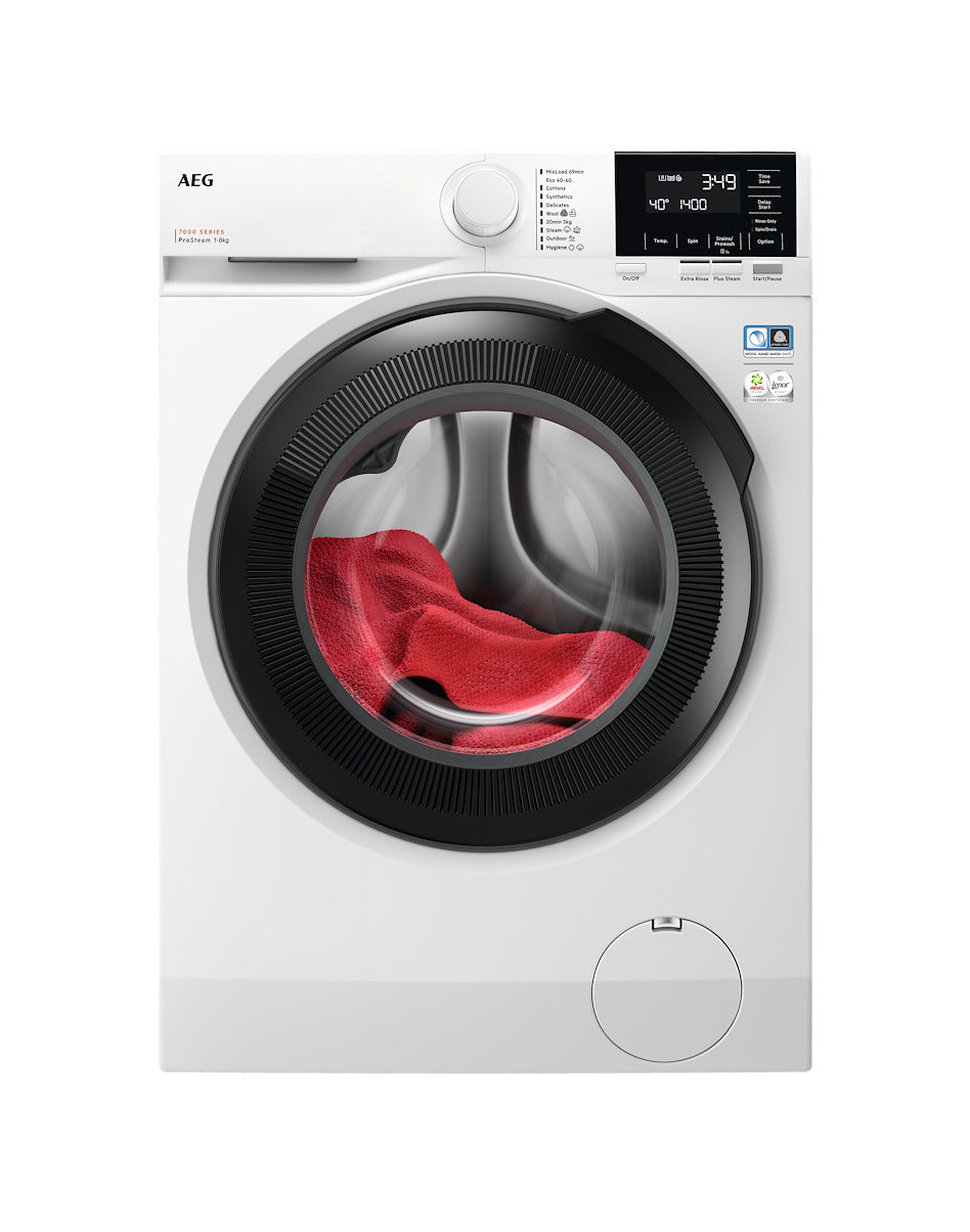 AEG 7000 Series 8kg 1600rpm Washing Machine – ProSteam Technology, PreciseWash, White – Renew 2 U