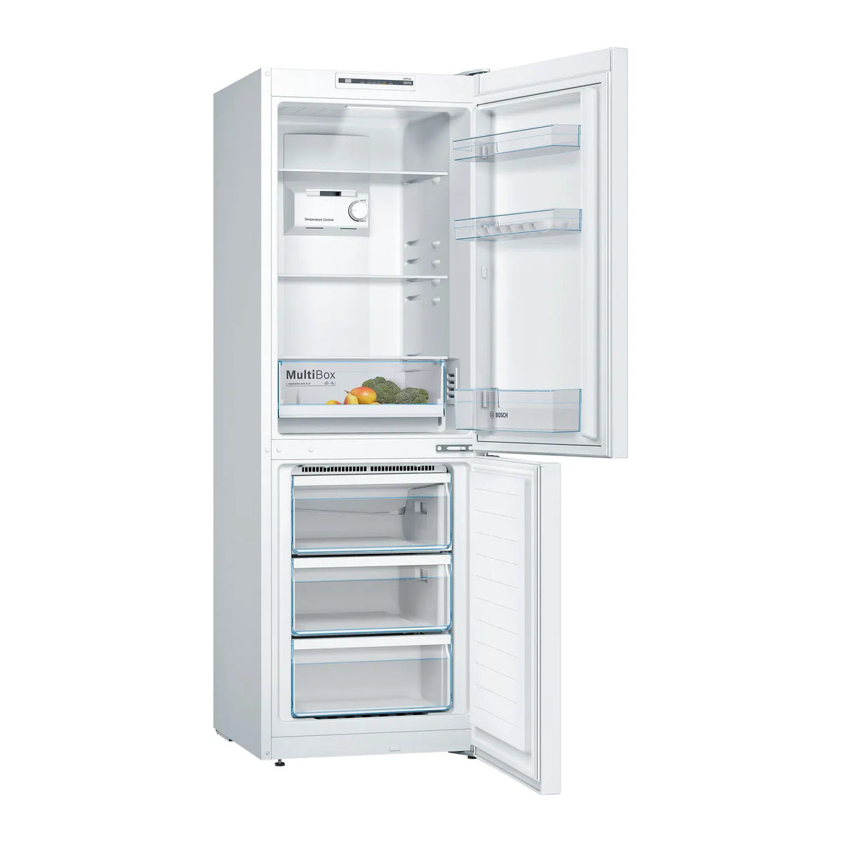 Bosch Series 2 60cm Freestanding Fridge Freezer – 282L Total Capacity, NoFrost, MultiBox, LED Lighting – Renew 2 U