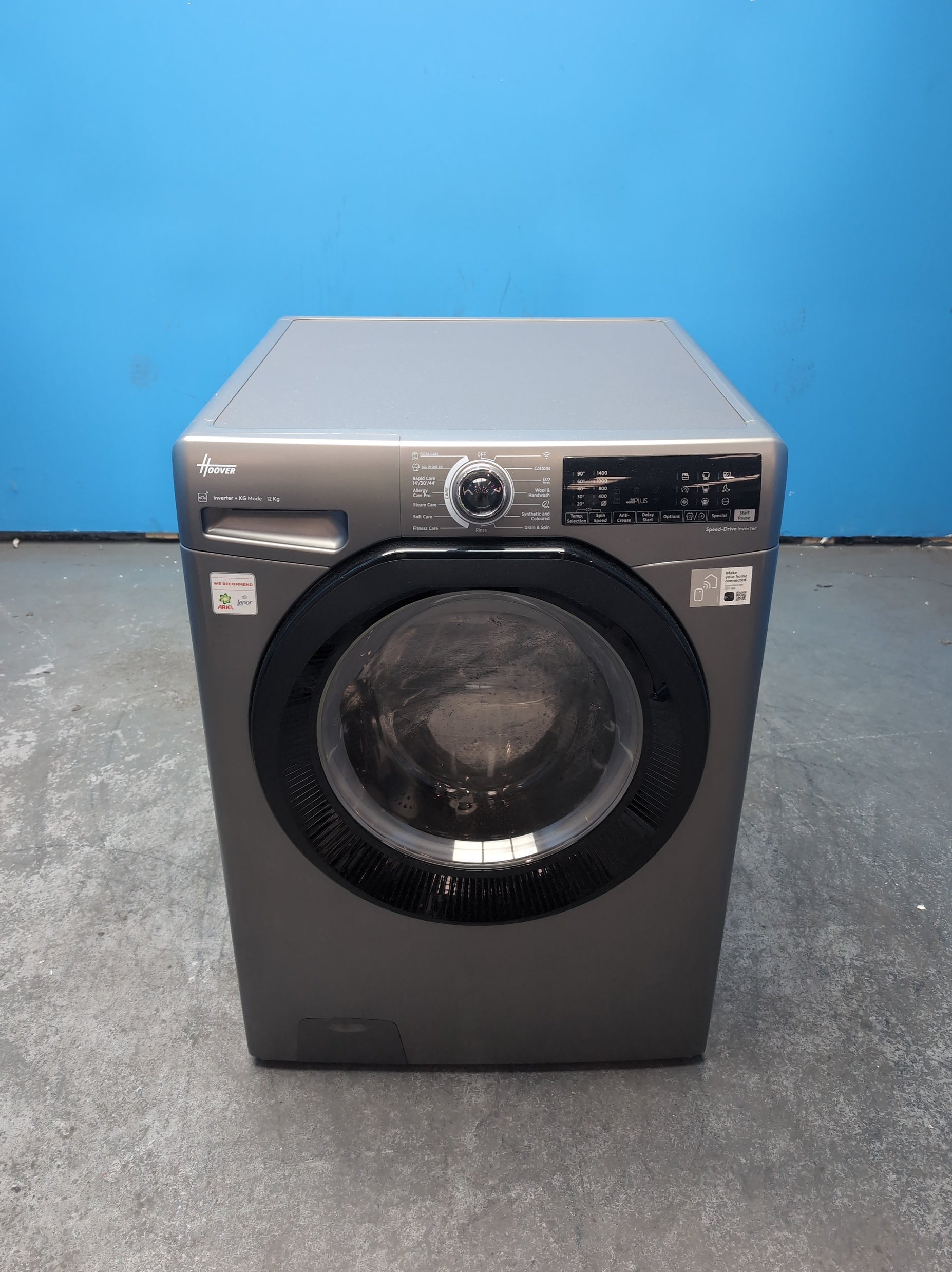 #GRC-164-348 - Hoover H-WASH 350 12kg 1400rpm Washing Machine – KG Mode Plus, Graphite