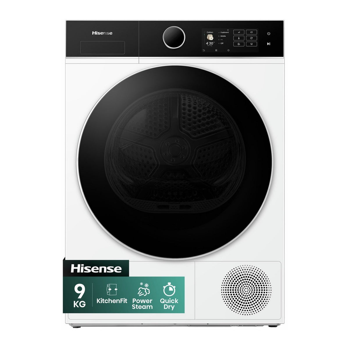 Hisense DH5I904BWBC 9kg Heat Pump Smart Tumble Dryer with Steam – Renew 2 U