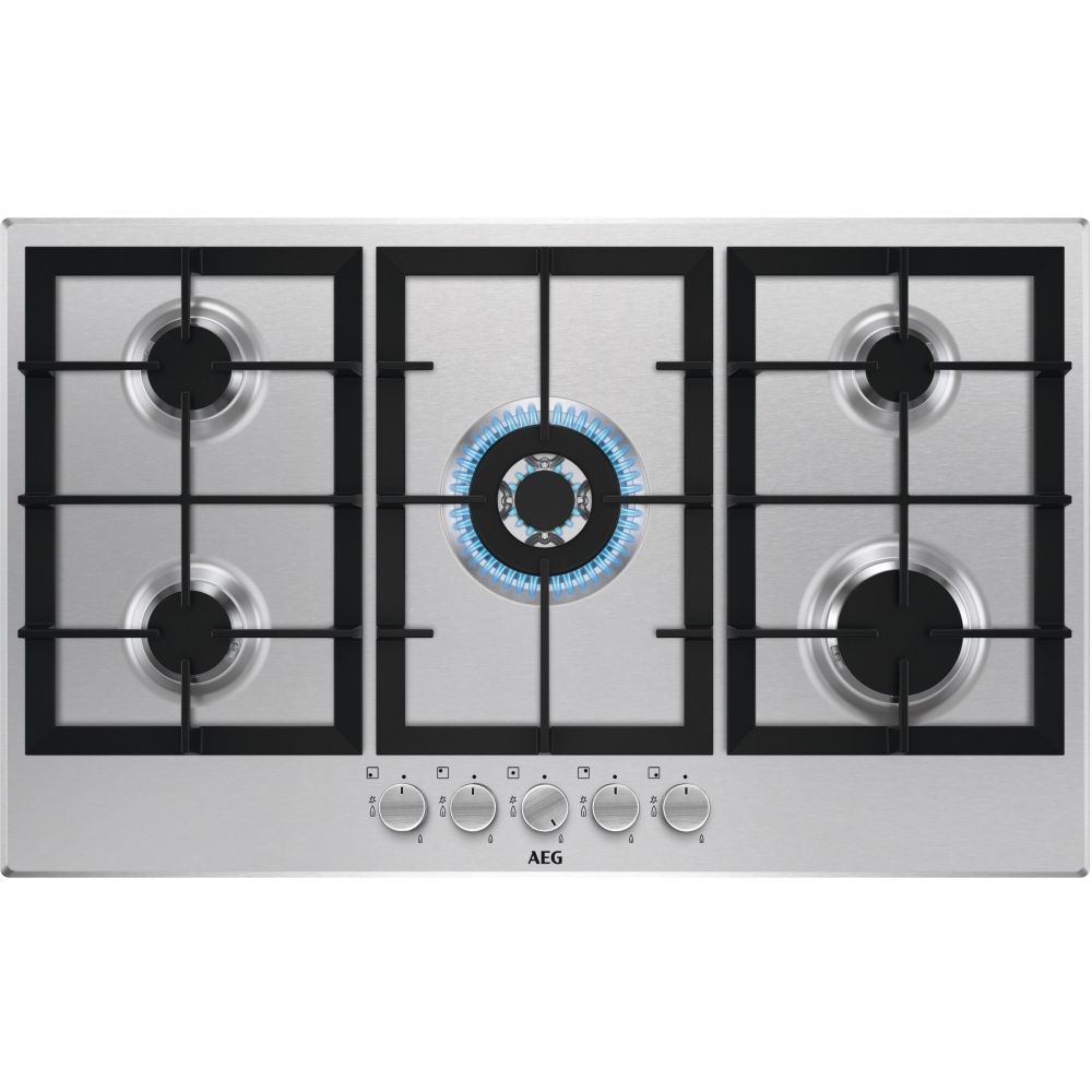 AEG HGX95320SM 90cm 5 Burner Wok Gas Hob Stainless Steel – Renew 2 U