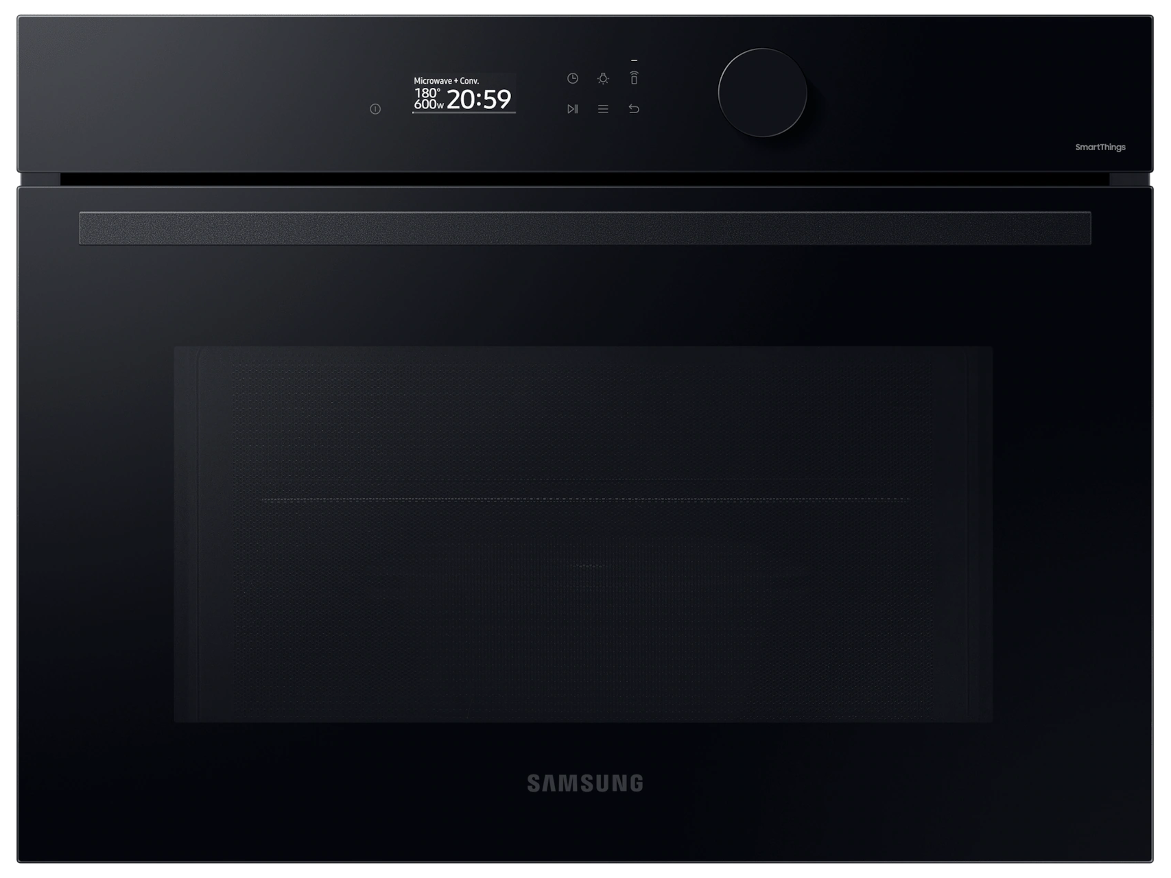 Samsung Series 5 Built-in Compact Combi Microwave Oven – 50L Capacity, Natural Steam & Air Fry, Black Glass – Renew 2 U