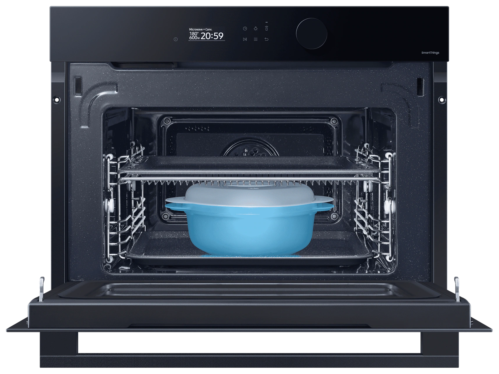 Samsung Series 5 Built-in Compact Combi Microwave Oven – 50L Capacity, Natural Steam & Air Fry, Black Glass – Renew 2 U