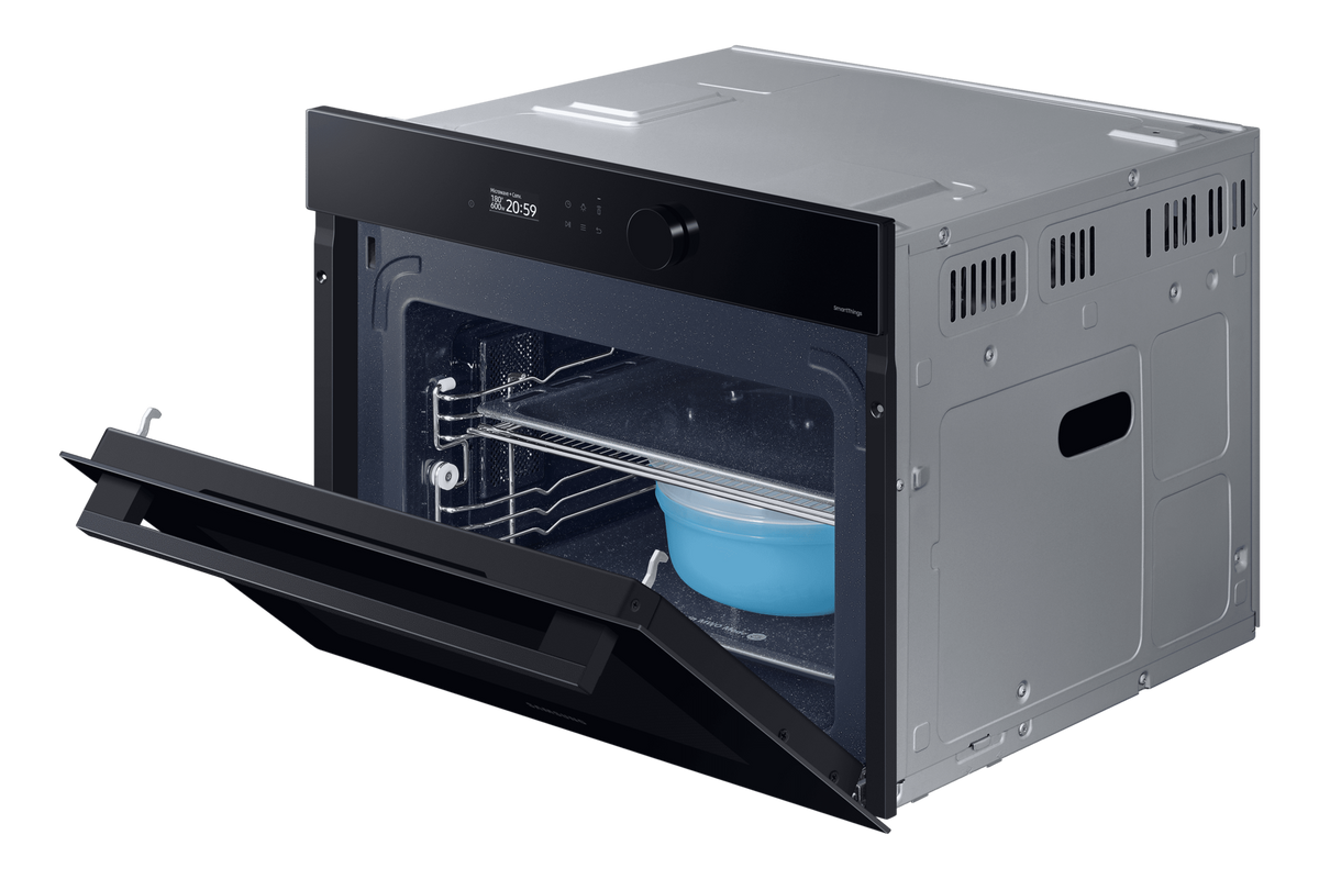 Samsung Series 5 Built-in Compact Combi Microwave Oven – 50L Capacity, Natural Steam & Air Fry, Black Glass – Renew 2 U