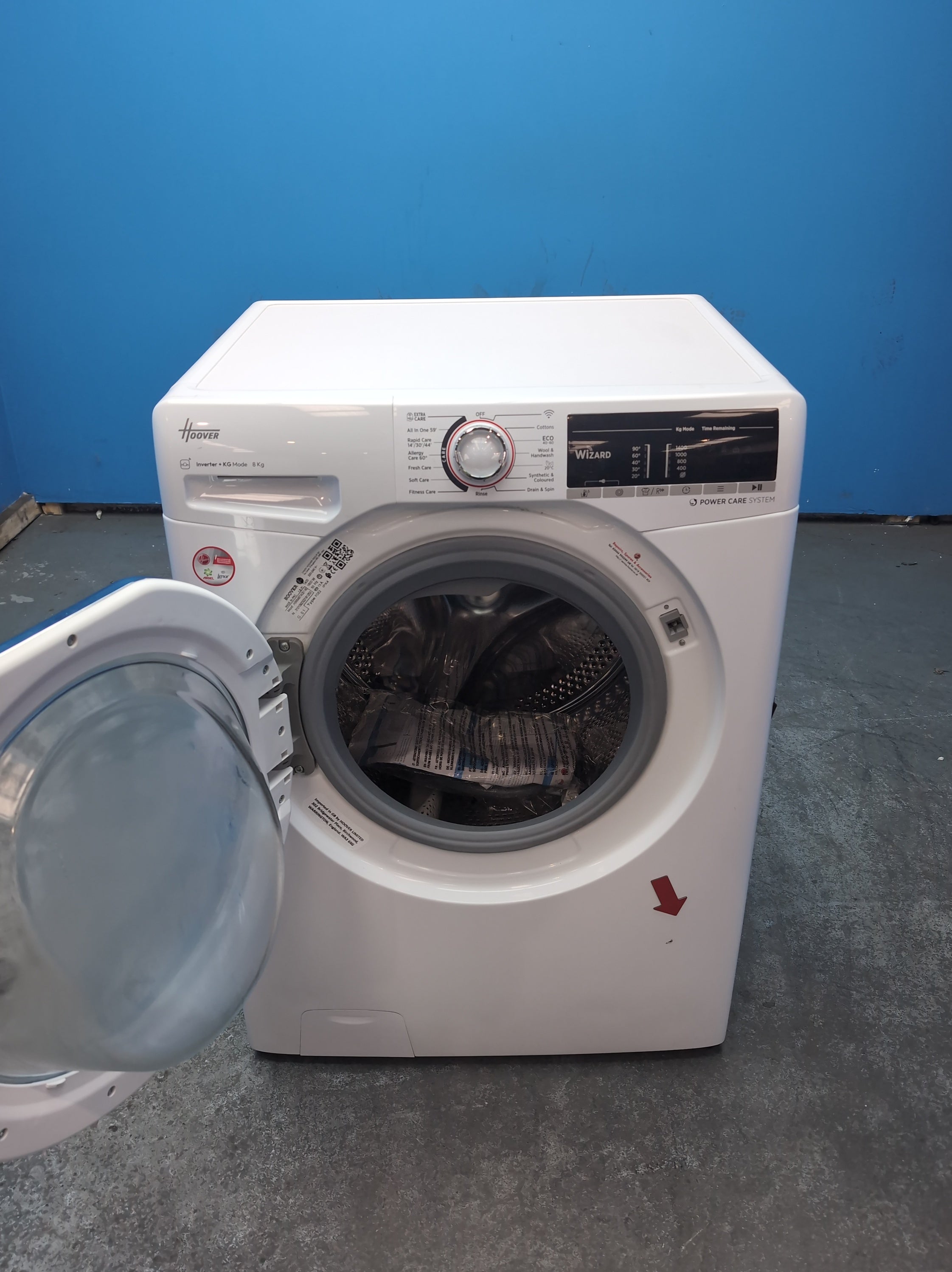 #GRC-164-364 - Hoover H-WASH 300 9kg 1400rpm Washing Machine – NFC Connectivity, Steam Cycles, White