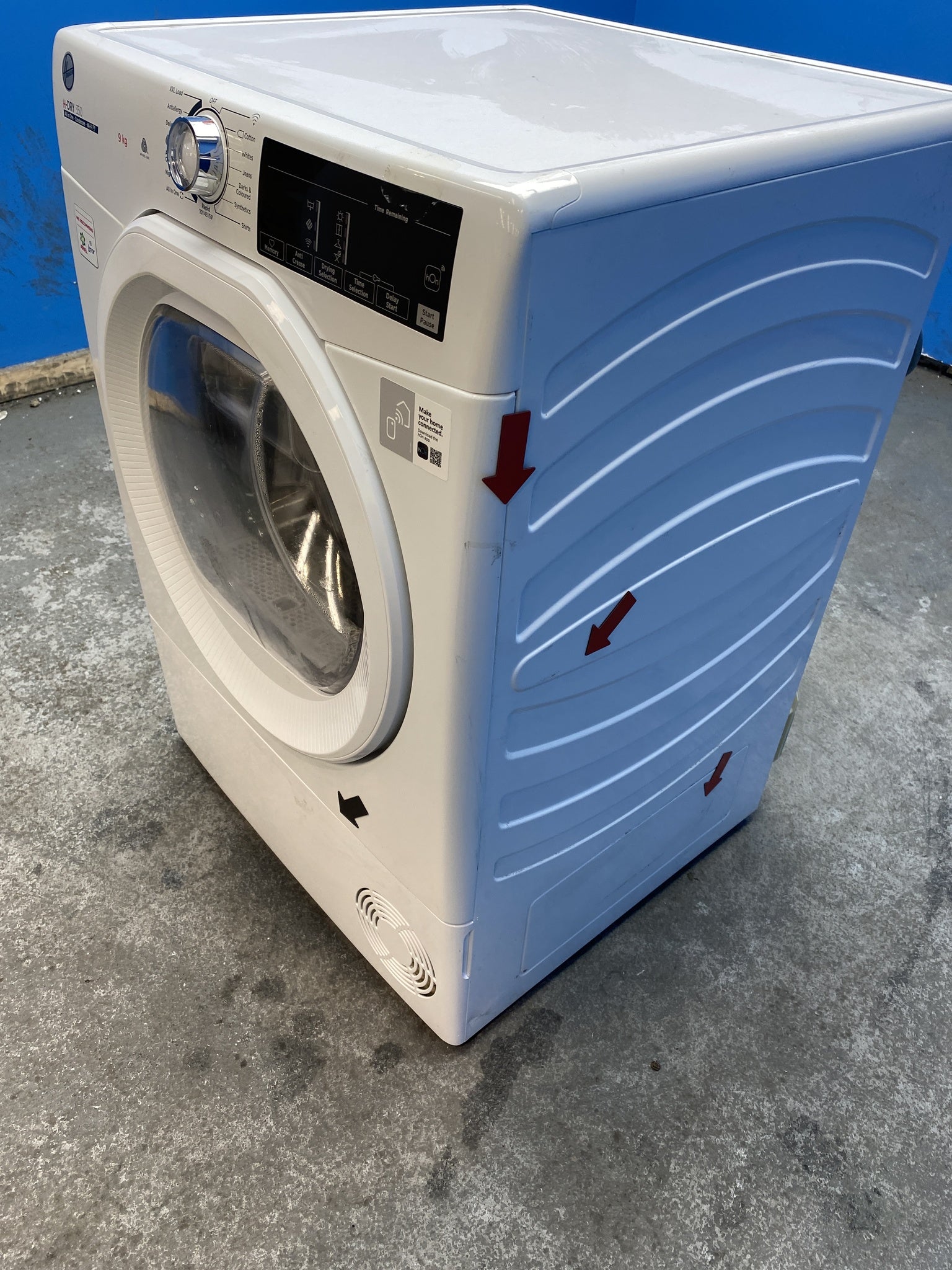 #GRC-157-665 - Hoover HRE C9TE-80 9kg Condenser Tumble Dryer with Wi-Fi