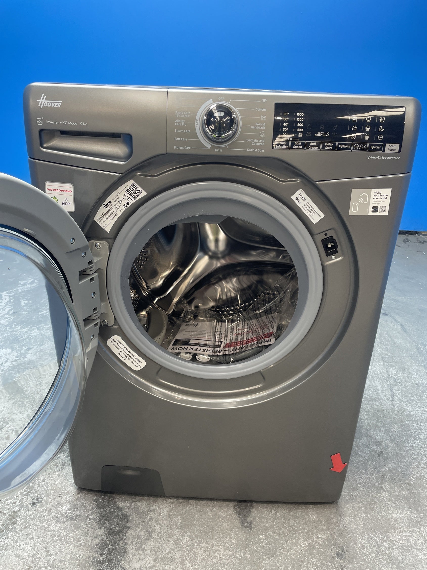 #GRC-159-513 - Hoover H-WASH 350 H3WPS696TMBR6 9kg 1600rpm Washing Machine