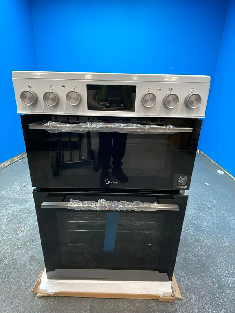 #GRC-162-506 - Midea MFO24EME4R118-WH Double Oven Electric Cooker Ceramic Hob