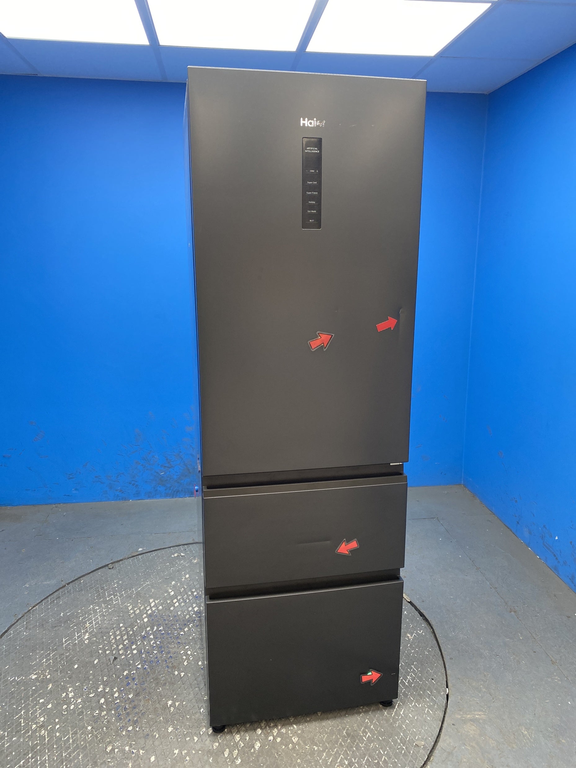 #GRC-156-817 - Haier HTW3618ENPB 3D 60 Series 3 Fridge Freezer