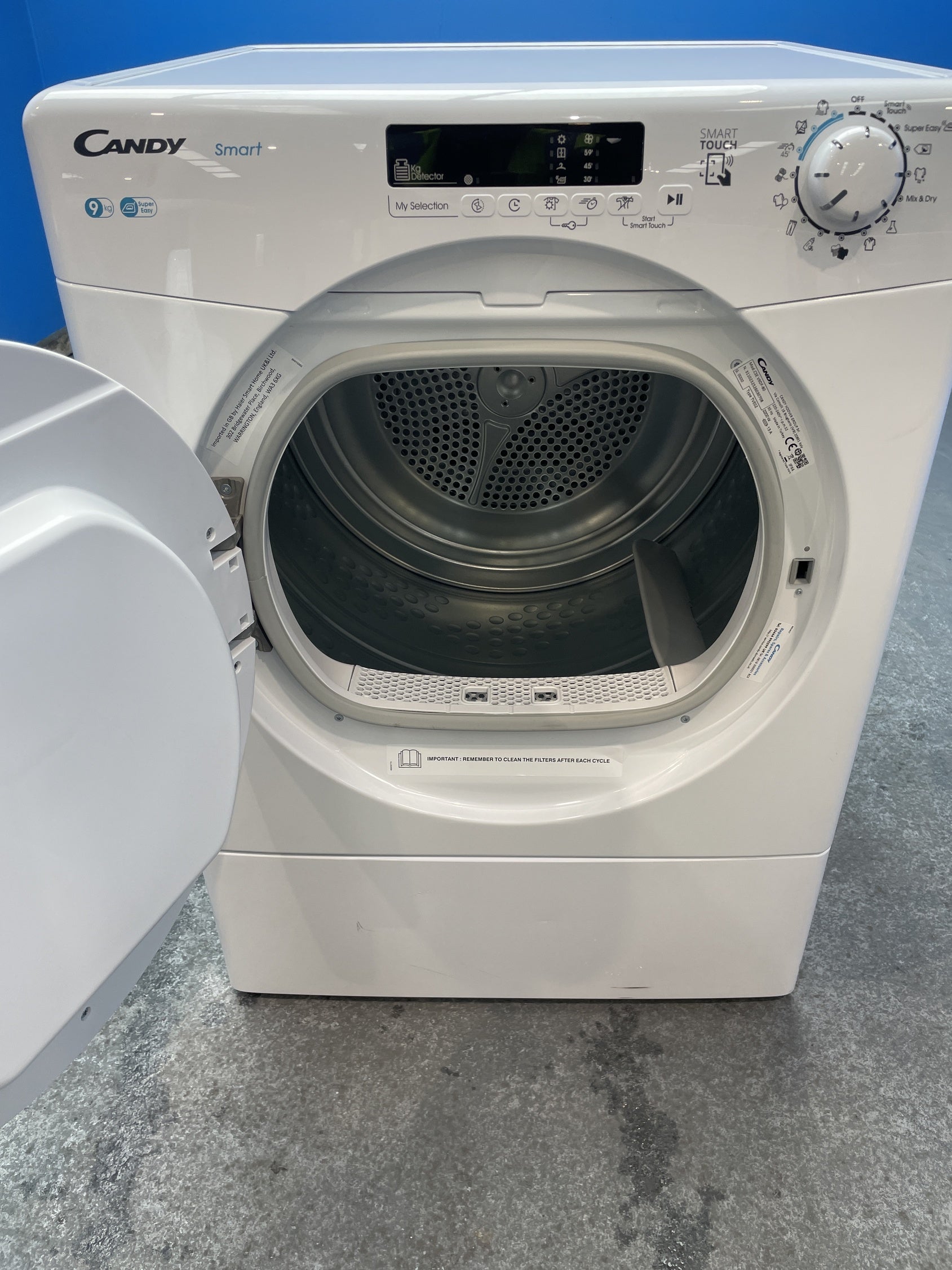 #GRC-157-730 - Candy CSE V9DF-80 9kg Vented Smart Tumble Dryer