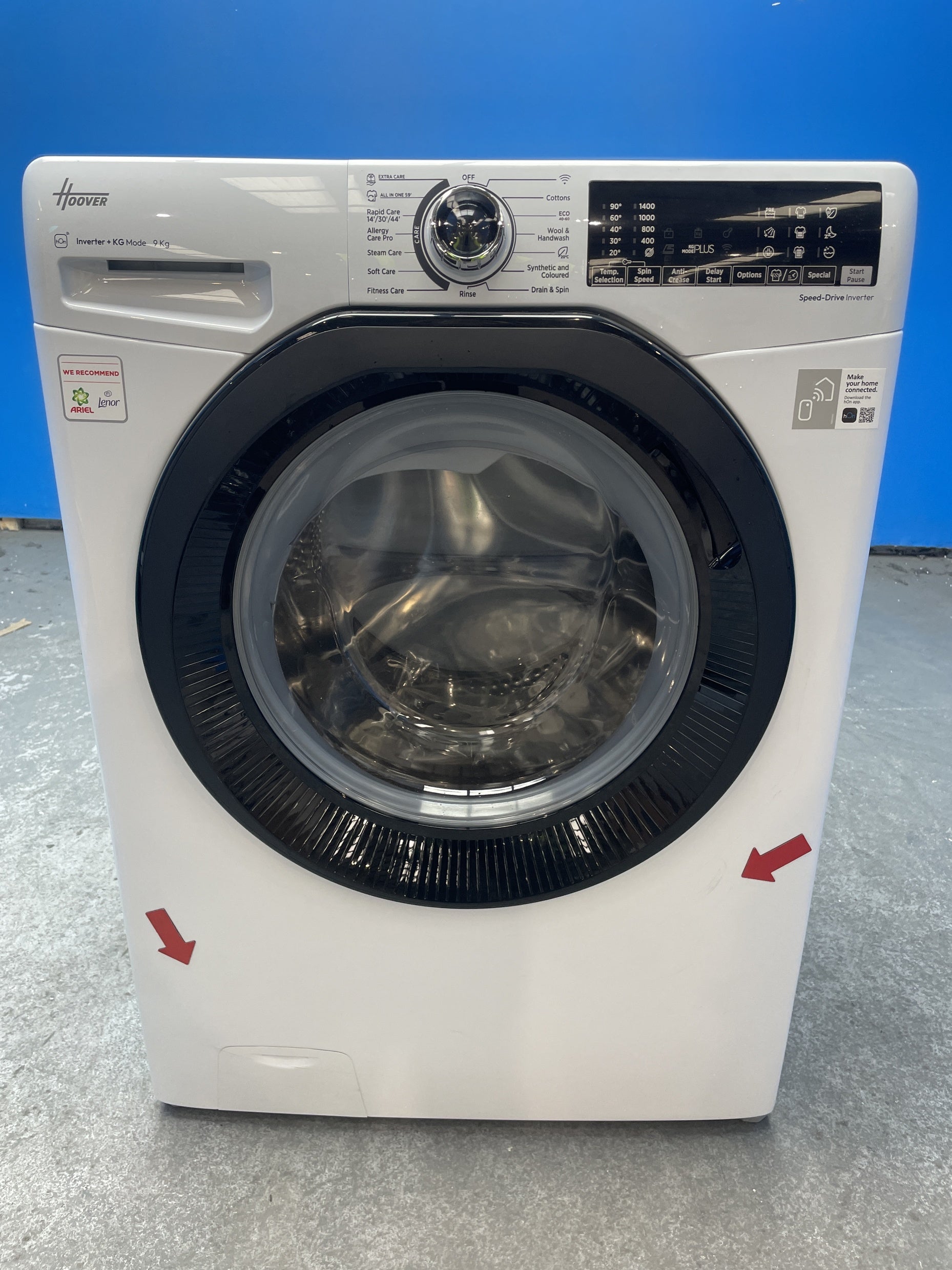 #GRC-158-342 - Hoover H3WPS496TAMB6 9kg 1400 Spin Washing Machine