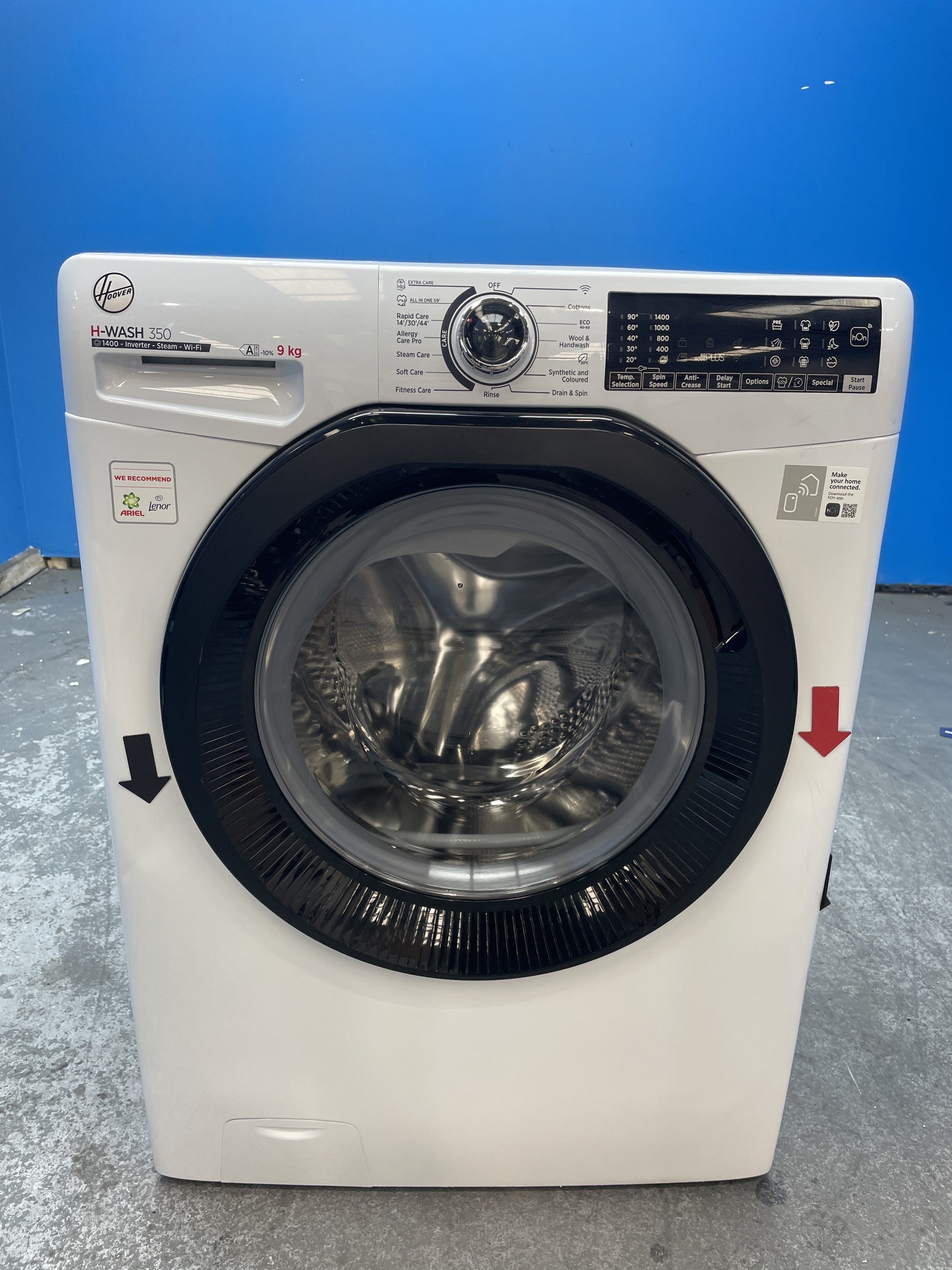 #GRC-158-634 - Hoover H3WPS496TAMB6 9kg 1400 Spin Washing Machine