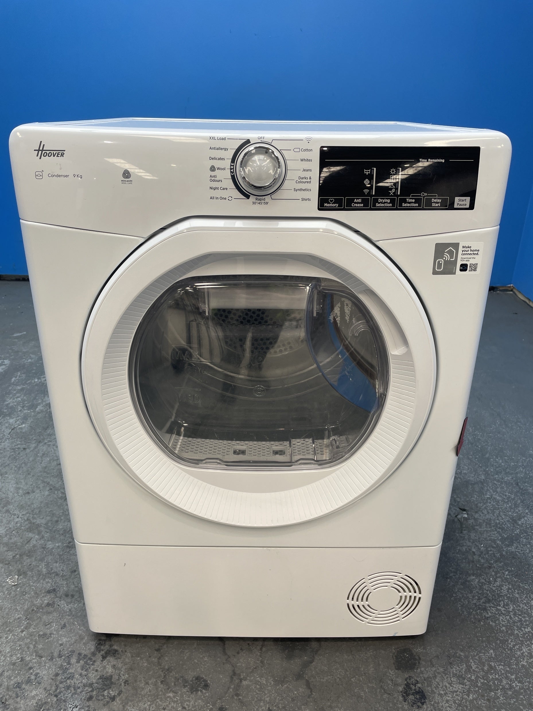 #GRC-162-525 - Hoover HRE C9TE-80 9kg Condenser Tumble Dryer with Wi-Fi