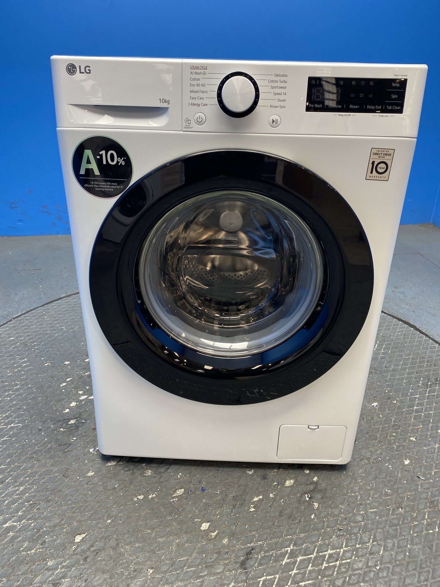 LG F4Y510WBLN1 10kg 1400rpm Steam Washing Machine