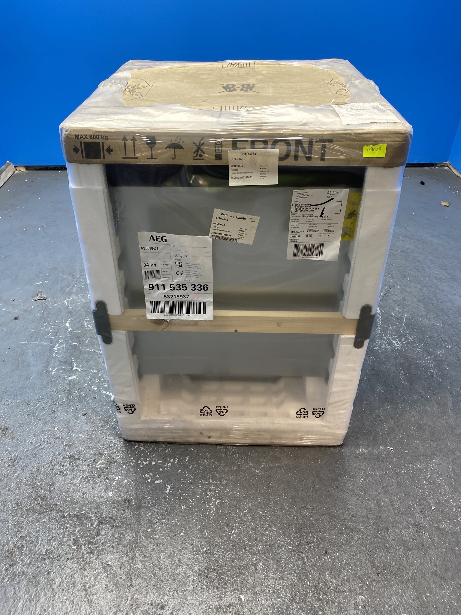 AEG 13 Place Integrated Dishwasher with AirDry