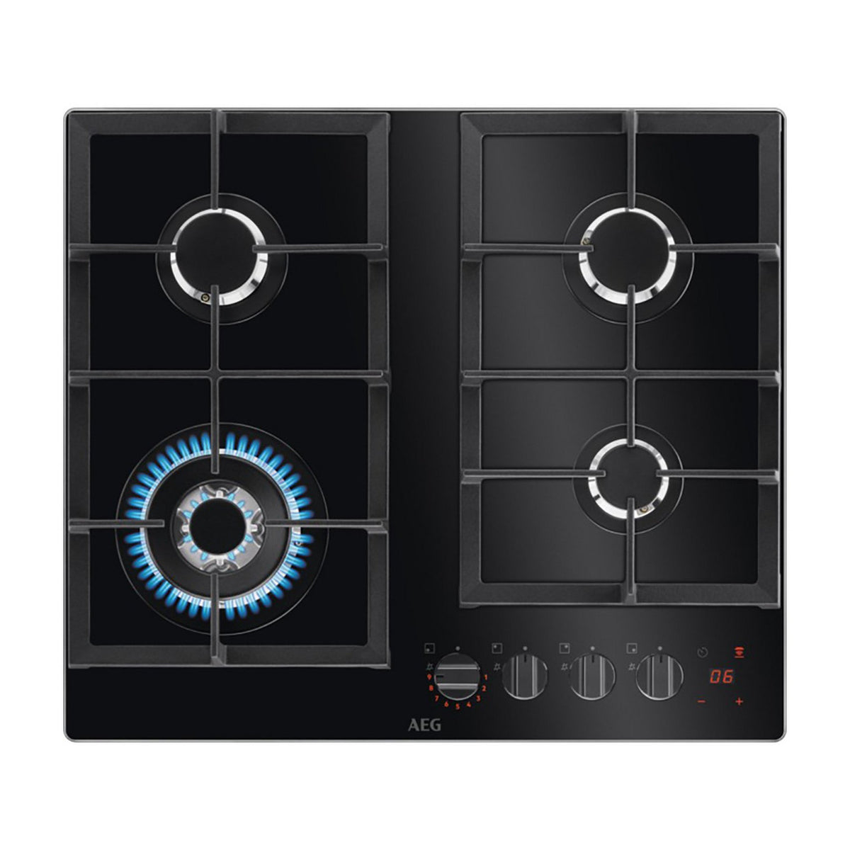 AEG HKB64450NB 60cm 4 Zone Gas on Glass Hob – Renew 2 U