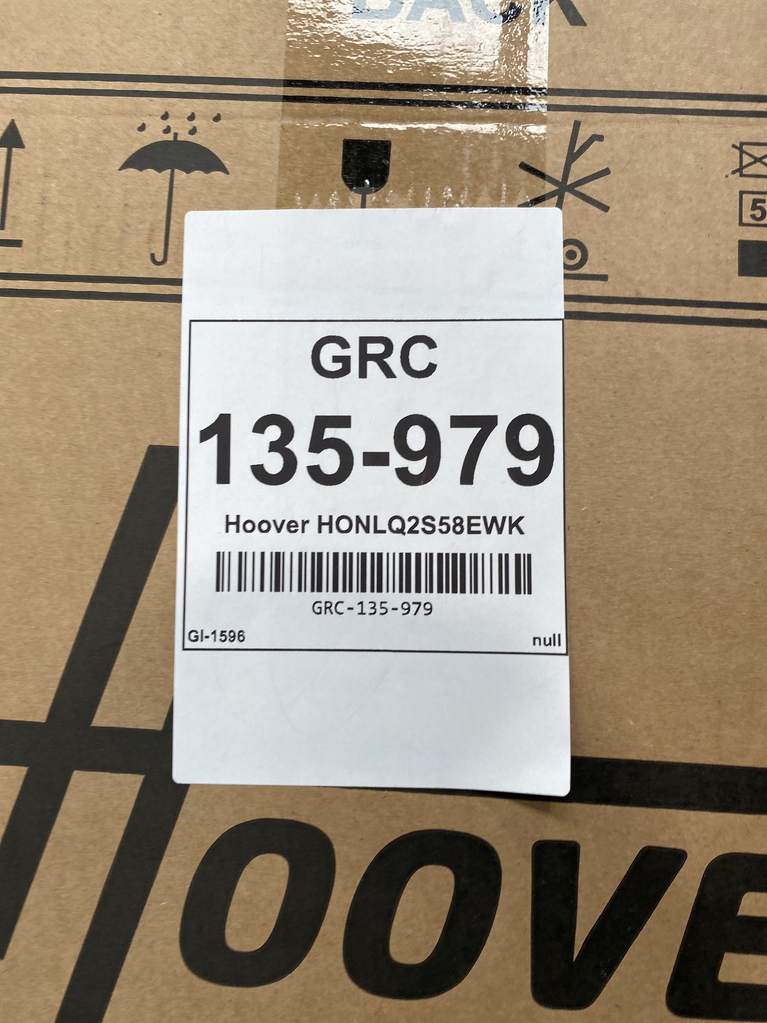 Hoover H-FRIDGE 300 HONLQ2S58EWK Under Counter Larder Fridge