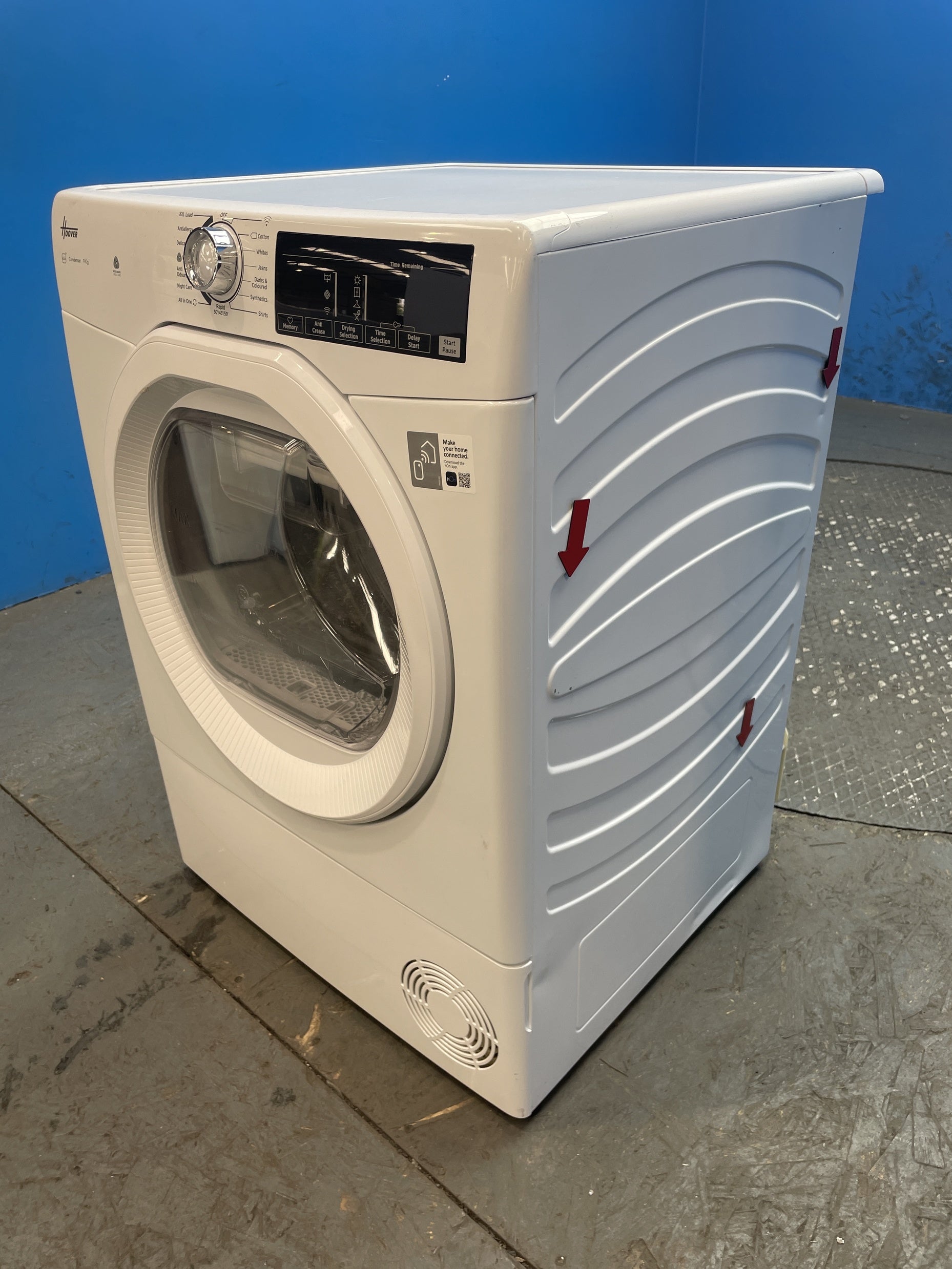 #GRC-156-147 - Hoover HRE C9TE-80 9kg Condenser Tumble Dryer with Wi-Fi