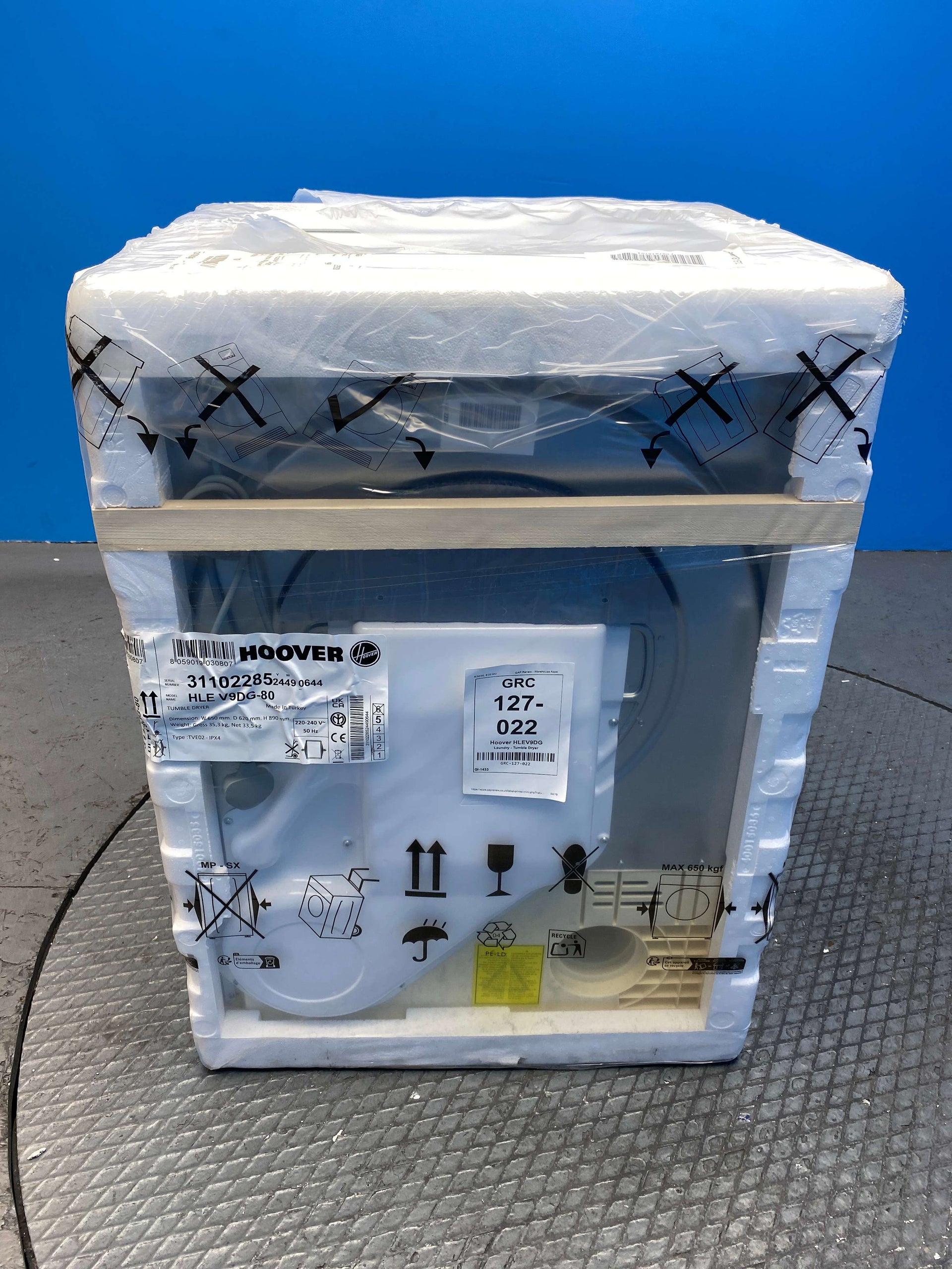 Hoover HLEV9DG 9kg Vented Tumble Dryer