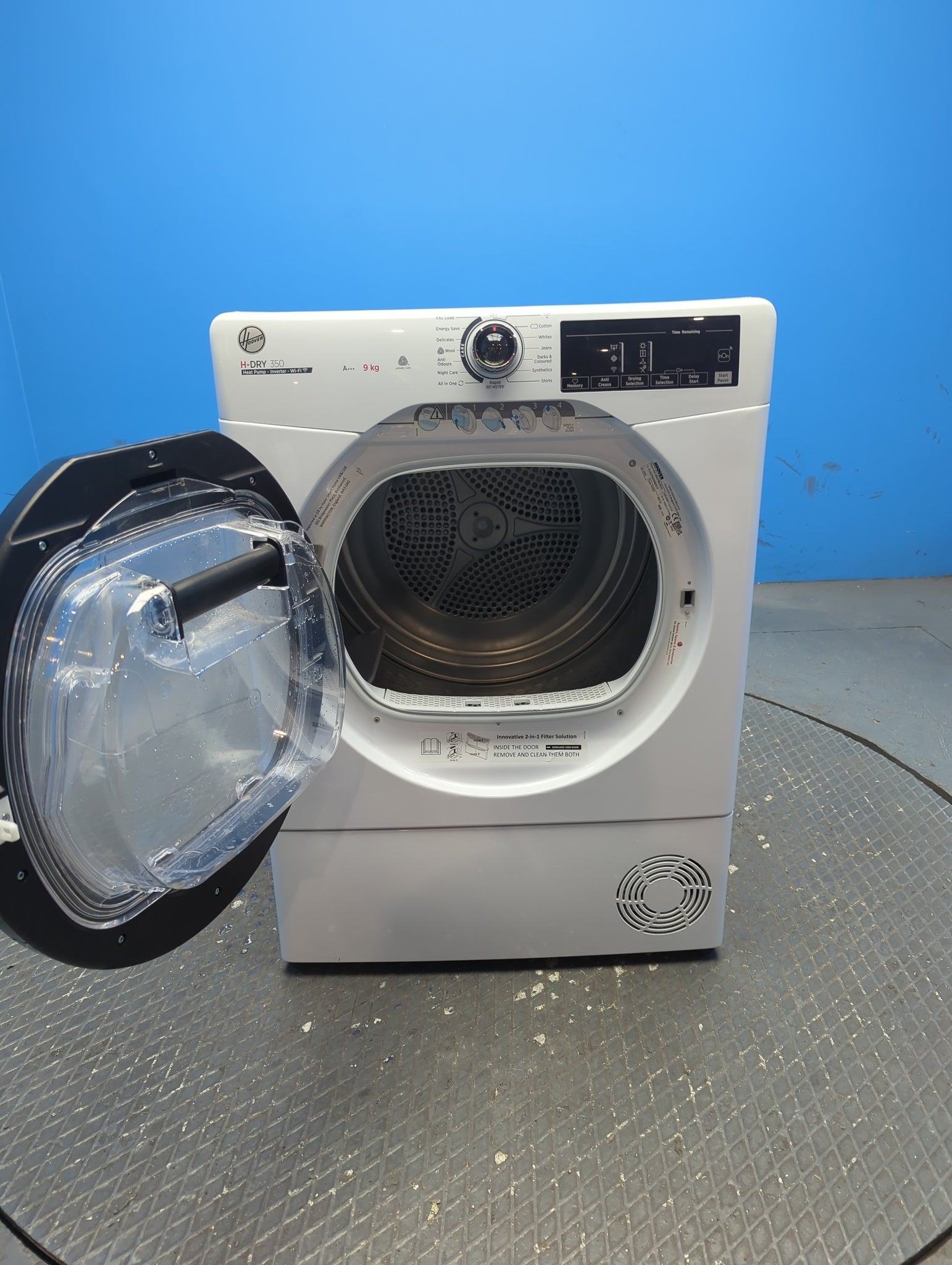 Hoover HREH9A3TBE/N 9kg Heat Pump Tumble Dryer with Wi-Fi