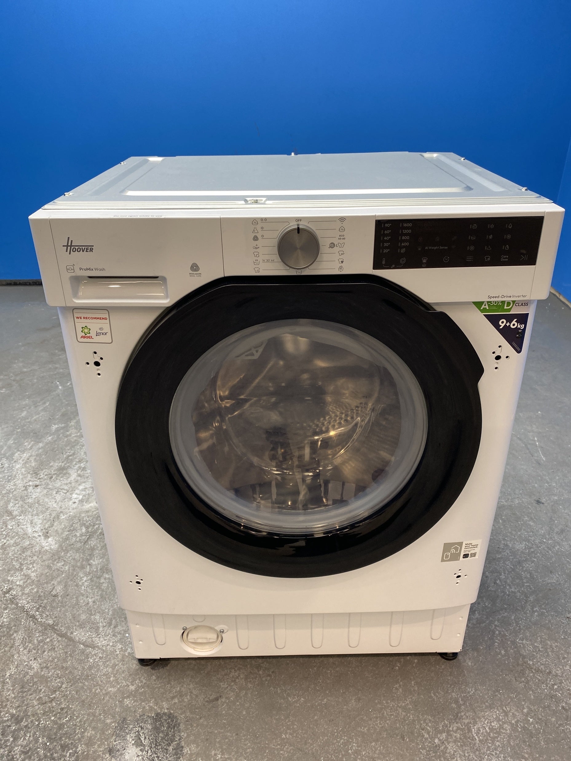 #GRC-153-995 - Hoover BH4SD696M6DB9-80 9/6kg 1600rpm Integrated Washer Dryer