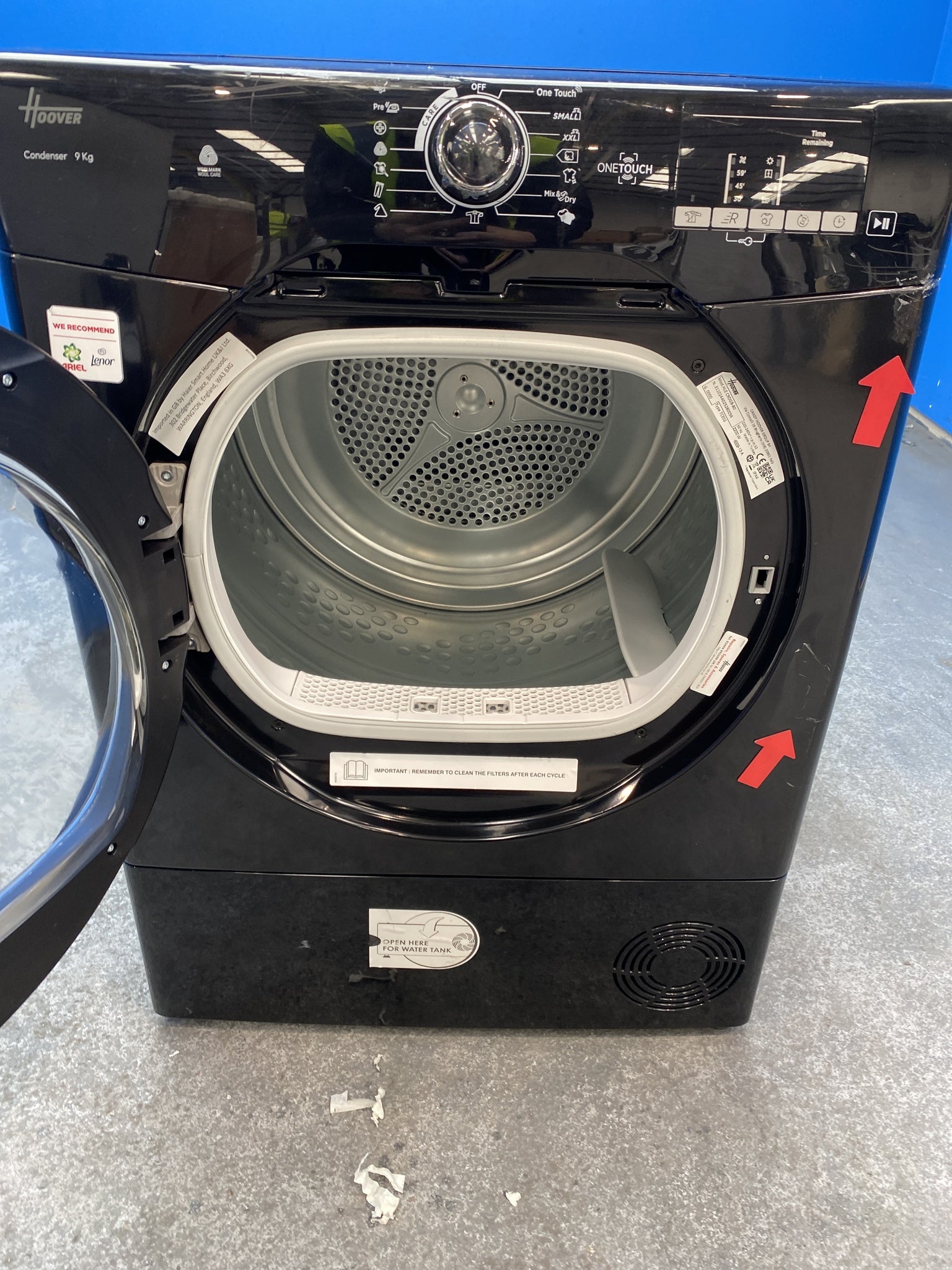 #GRC-157-684 - Hoover H-DRY 300 HLE C9DGB 9kg Condenser Tumble Dryer