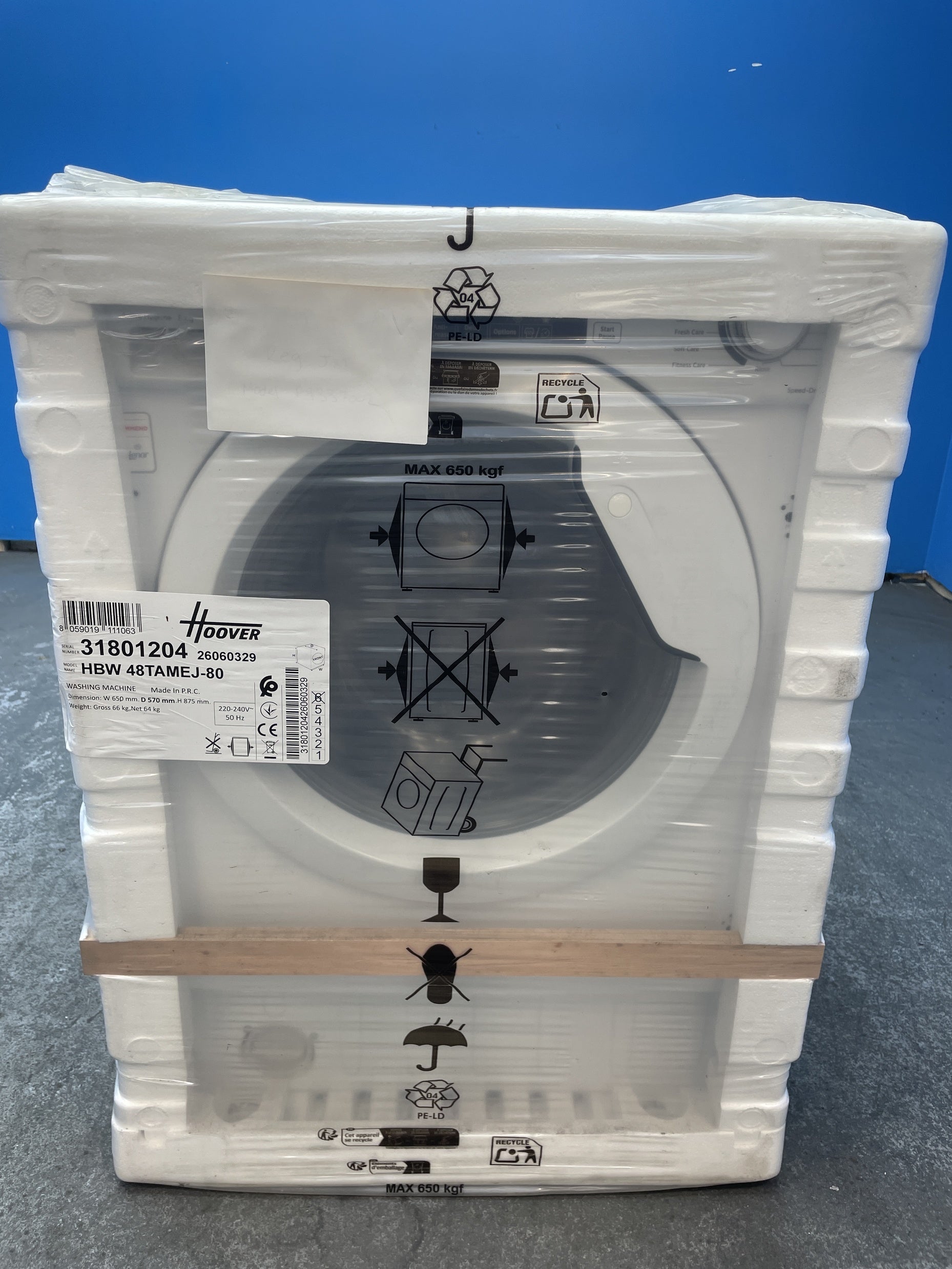 #GRC-159-775 - Hoover HBW 48TAMEJ-80 8kg 1400rpm Integrated Washing Machine