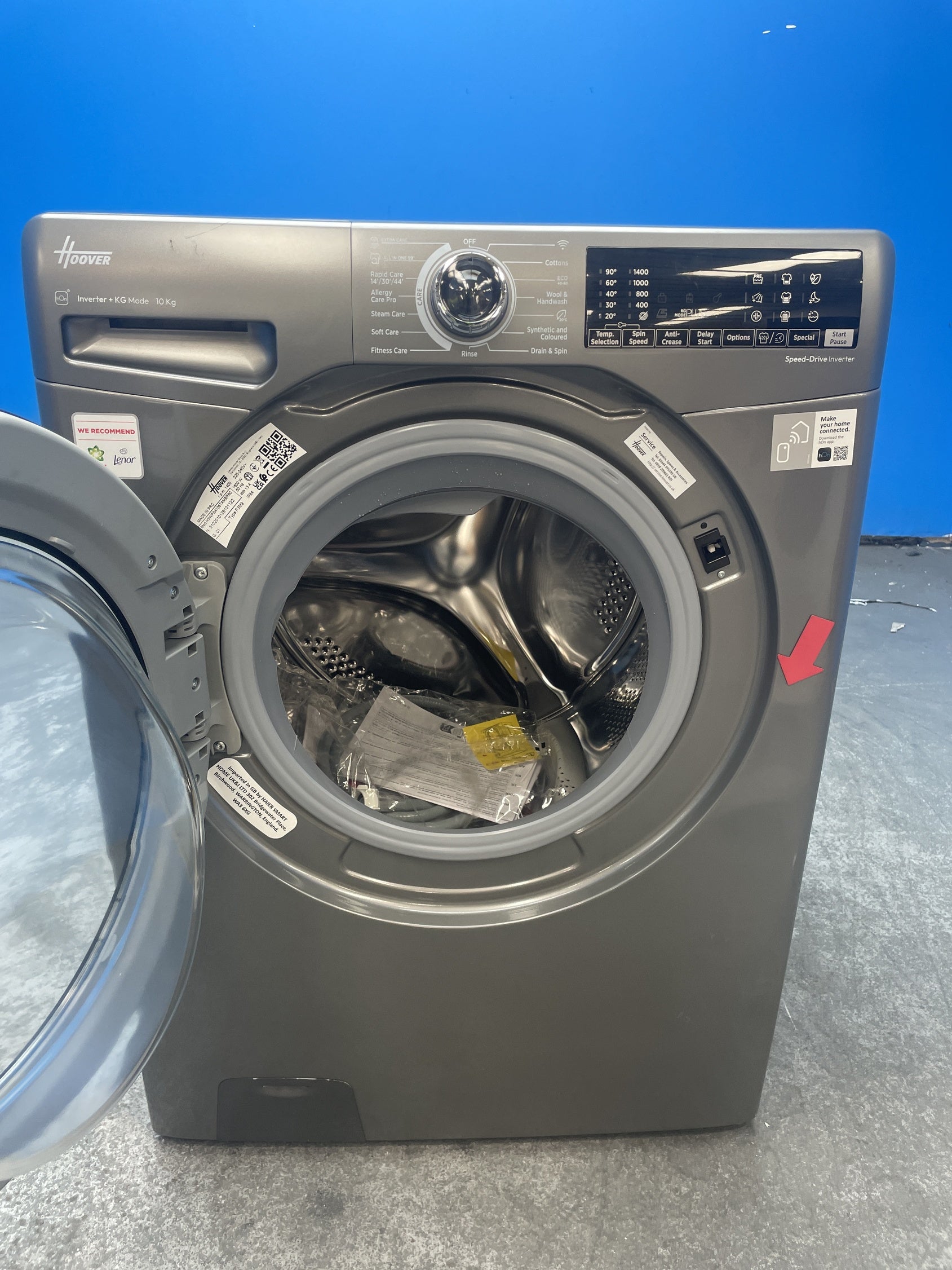 #GRC-159-313 - Hoover H3B13WPS4106TAMBR 10kg 1400 Spin Washing Machine
