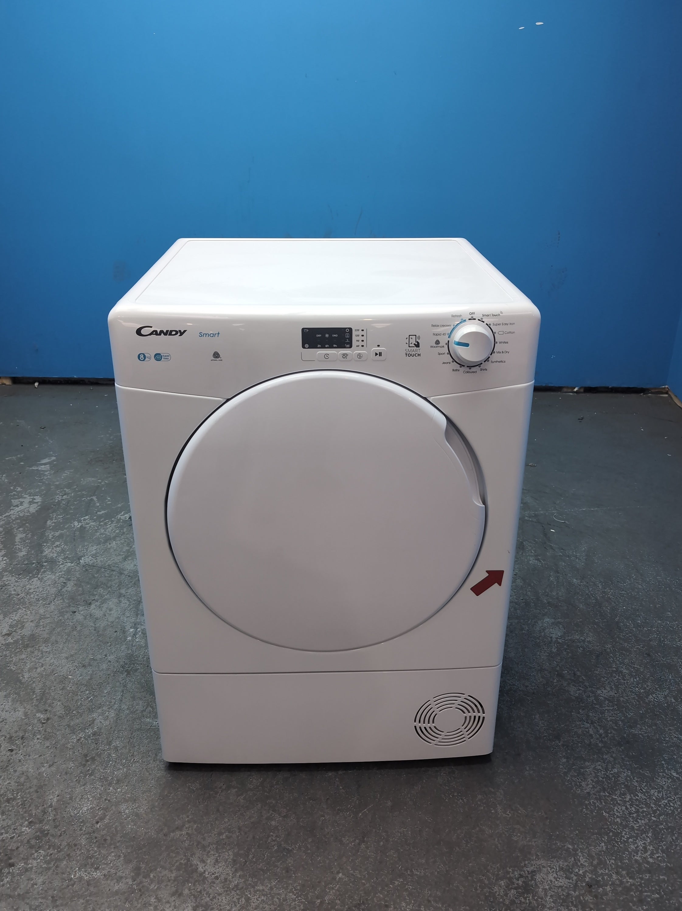 #GRC-164-391 - Candy Smart 8kg Condenser Tumble Dryer – Sensor Drying, White, B Energy Rating