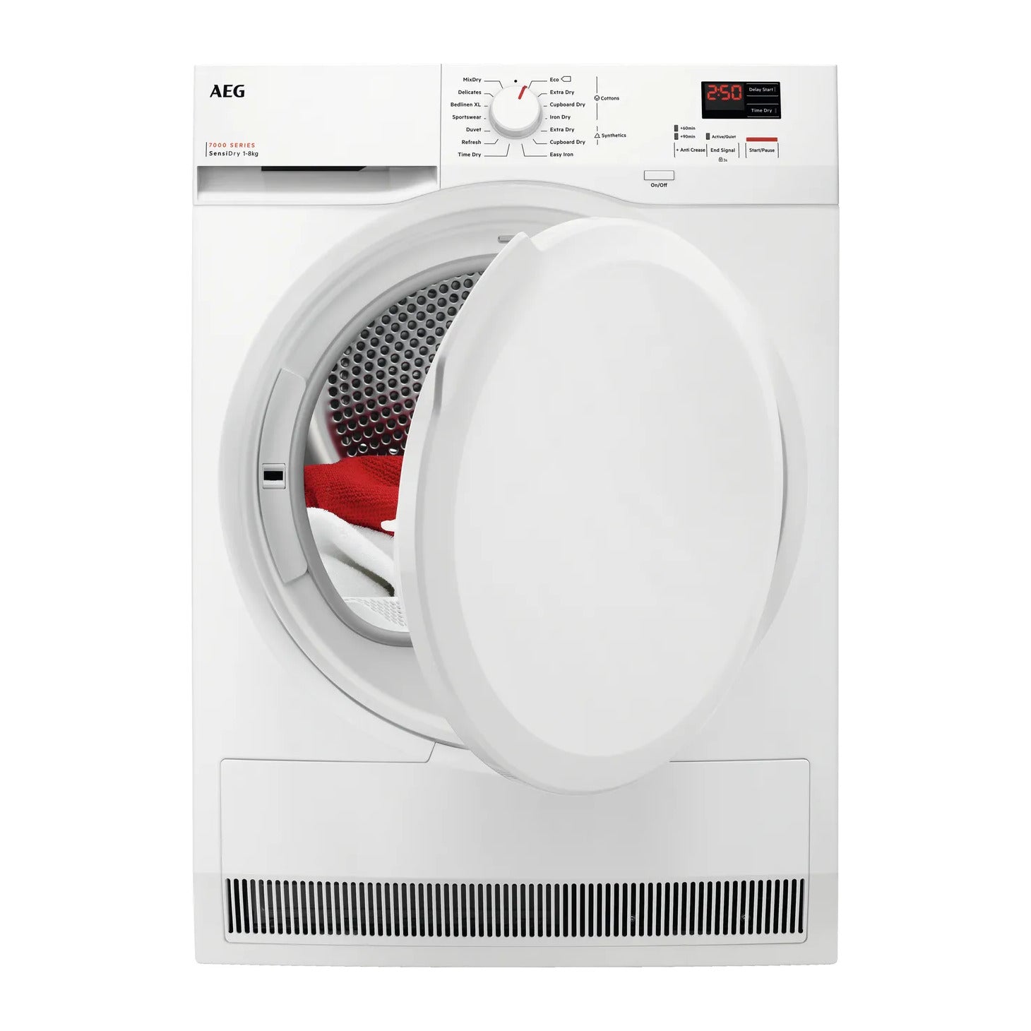 AEG 8kg 7000 Series Heat Pump Tumble Dryer – SensiDry, MixDry, White – Renew 2 U