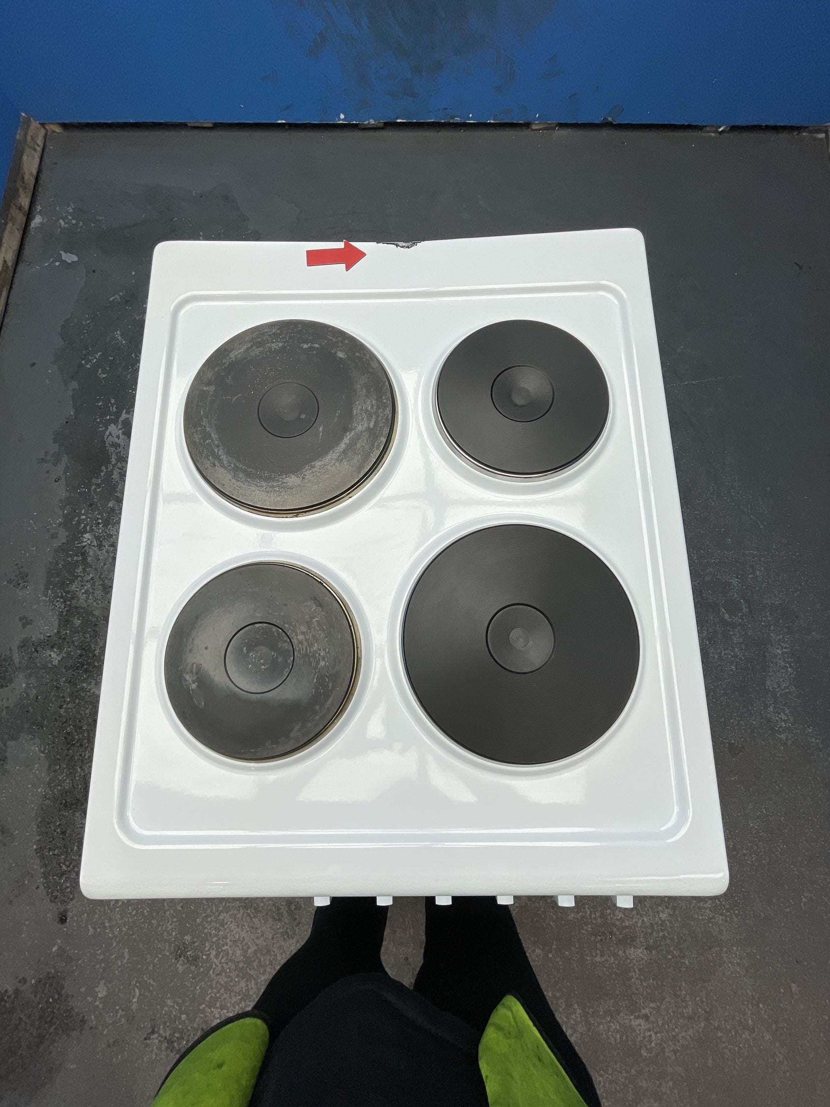 #GRC-163-884 - Midea 50cm Electric Cooker – Solid Plate Hob, Integrated Grill, White