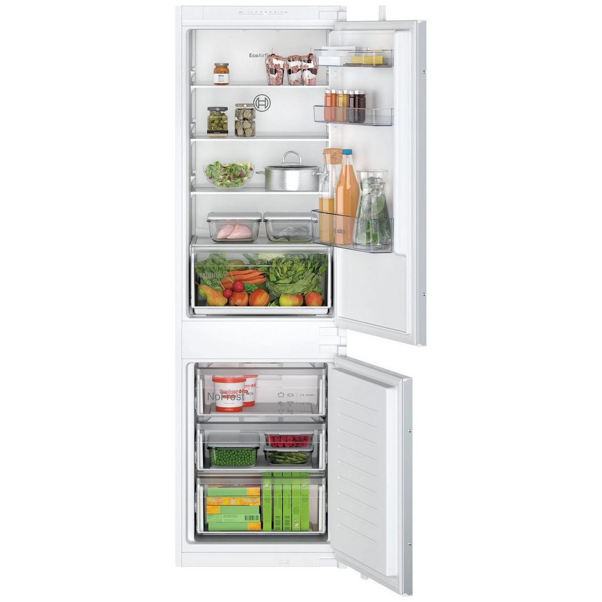 Bosch Series 2 Integrated 60/40 Fridge Freezer – 260L Capacity, NoFrost, Eco Airflow – Renew 2 U