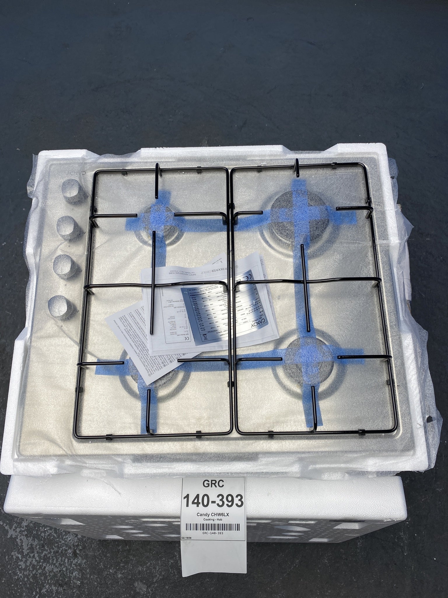 Candy CHW6LX 60cm Stainless Steel 4 Zone Gas Hob