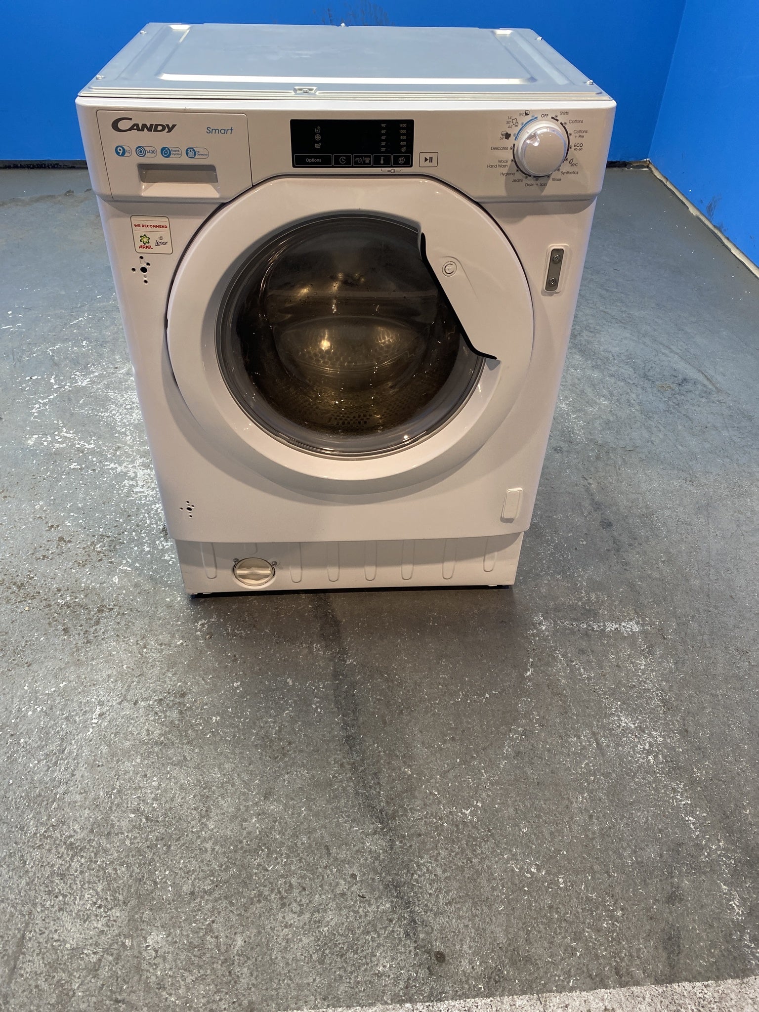 Candy CBW49D1W4 Integrated 9kg 1400 Spin Washing Machine
