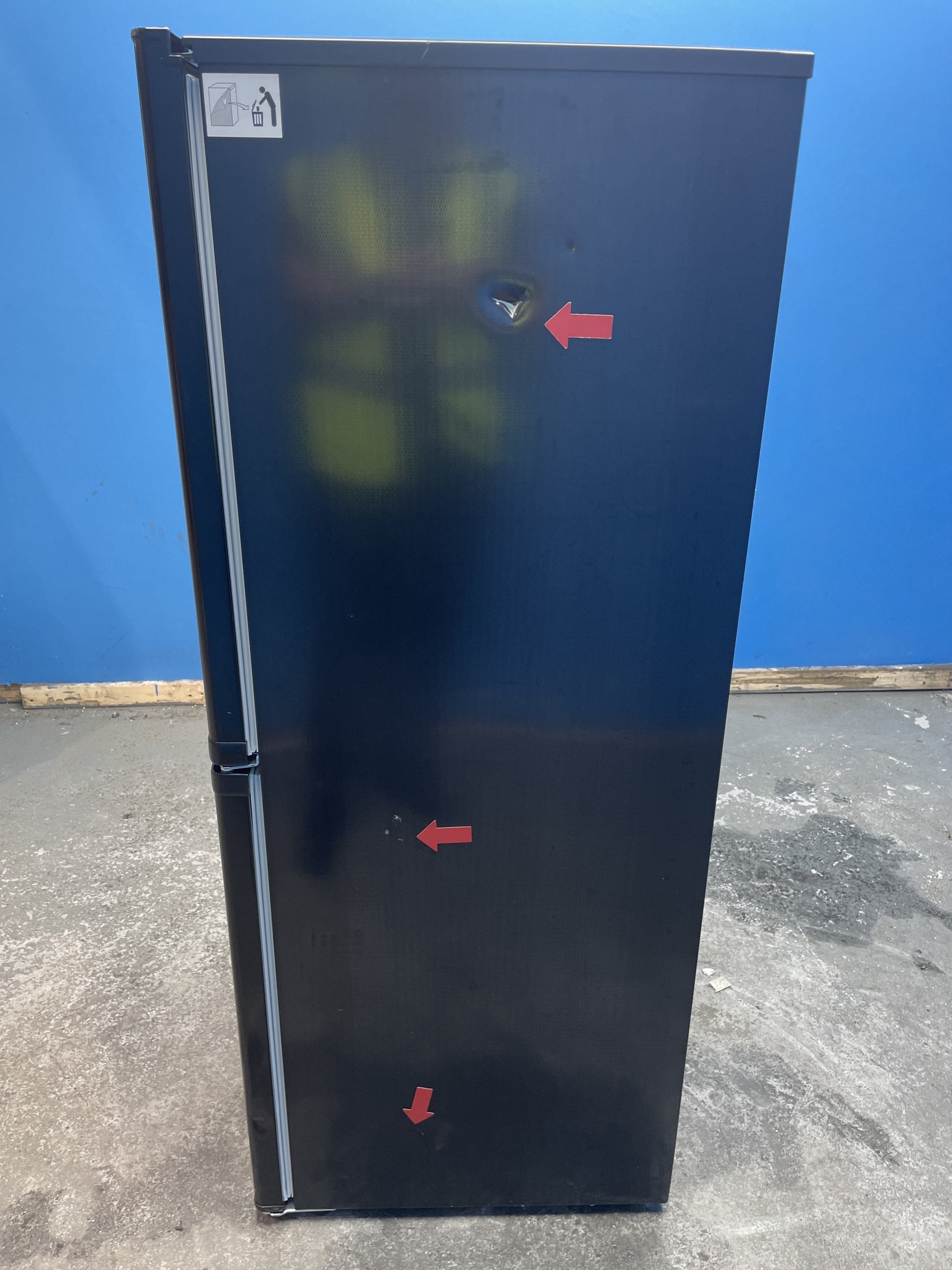 #GRC-157-858 - Candy CCH1S513EBK 185 Litre Combi Fridge Freezer