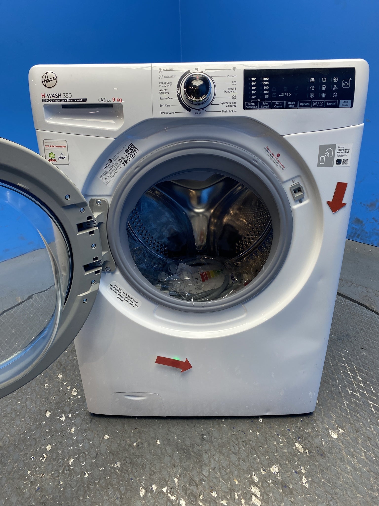 Hoover H3WPS496TAMB6 9kg 1400 Spin Washing Machine