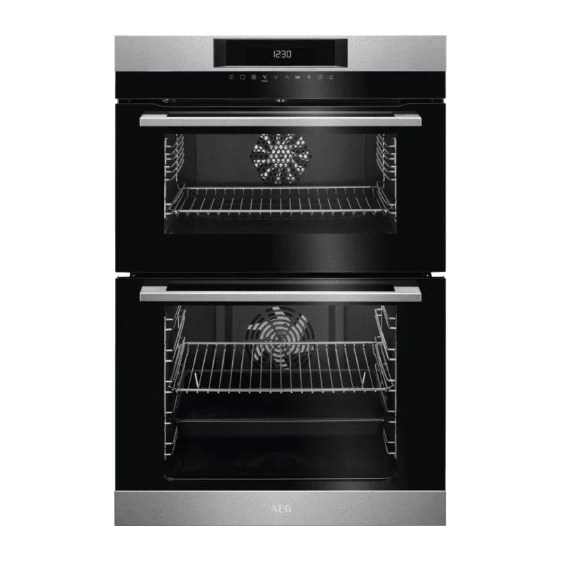 AEG Built In Electric Double Oven – 100L Capacity, Catalytic Cleaning, Touch Control, Stainless Steel – Renew 2 U
