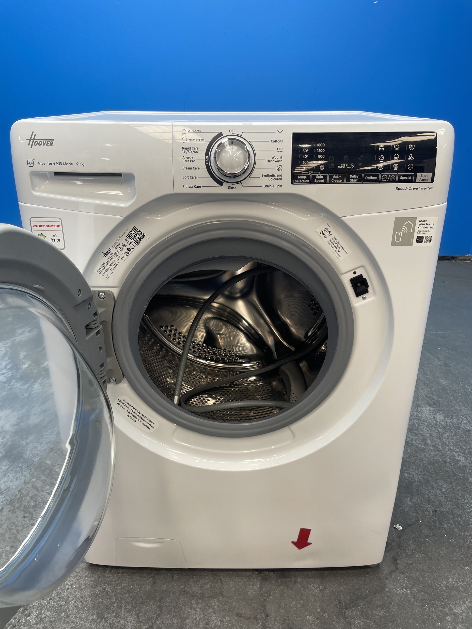 #GRC-160-052 - Hoover H-WASH 350 H3WPS696TAM6-80 9kg 1600rpm Washing Machine
